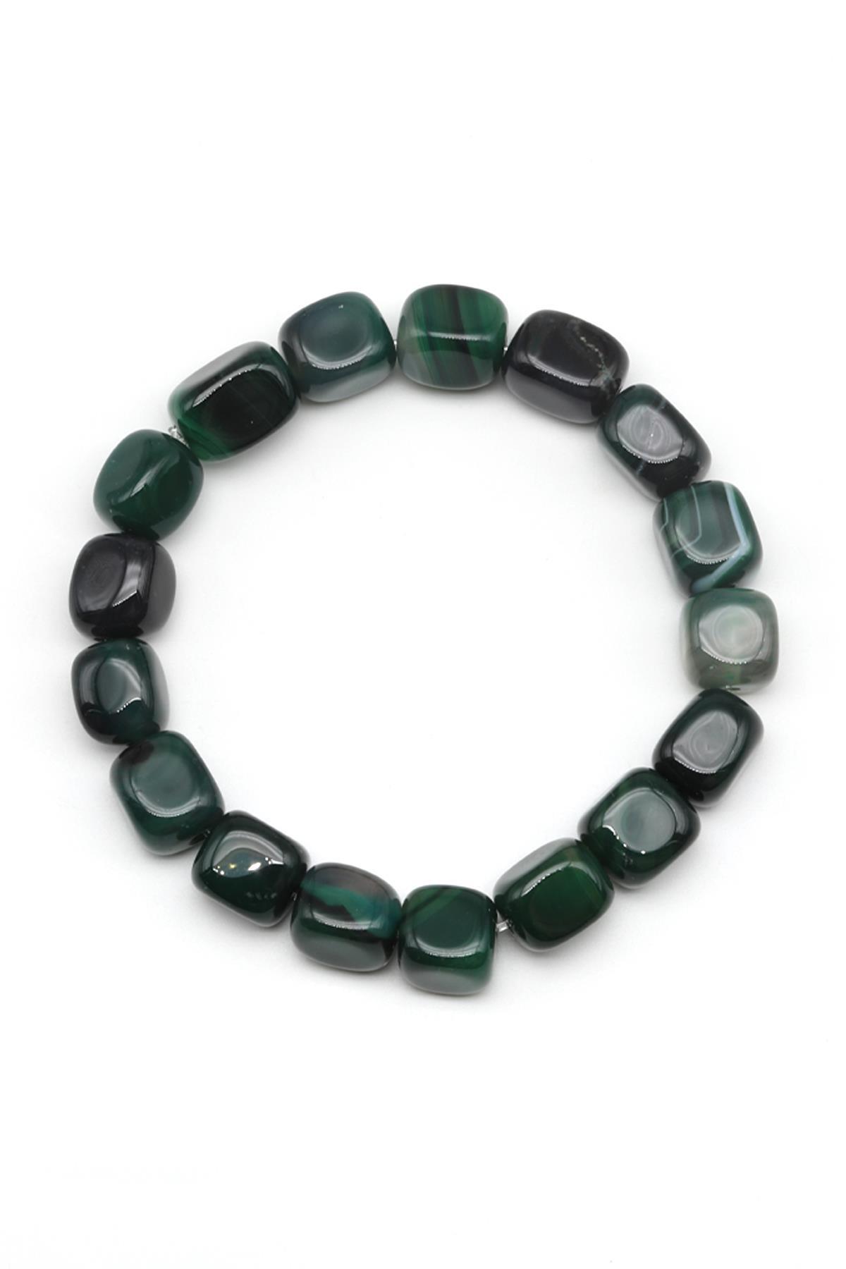 Akik Doğal Taş Bileklik 9 x 11 mm Özel Kesim