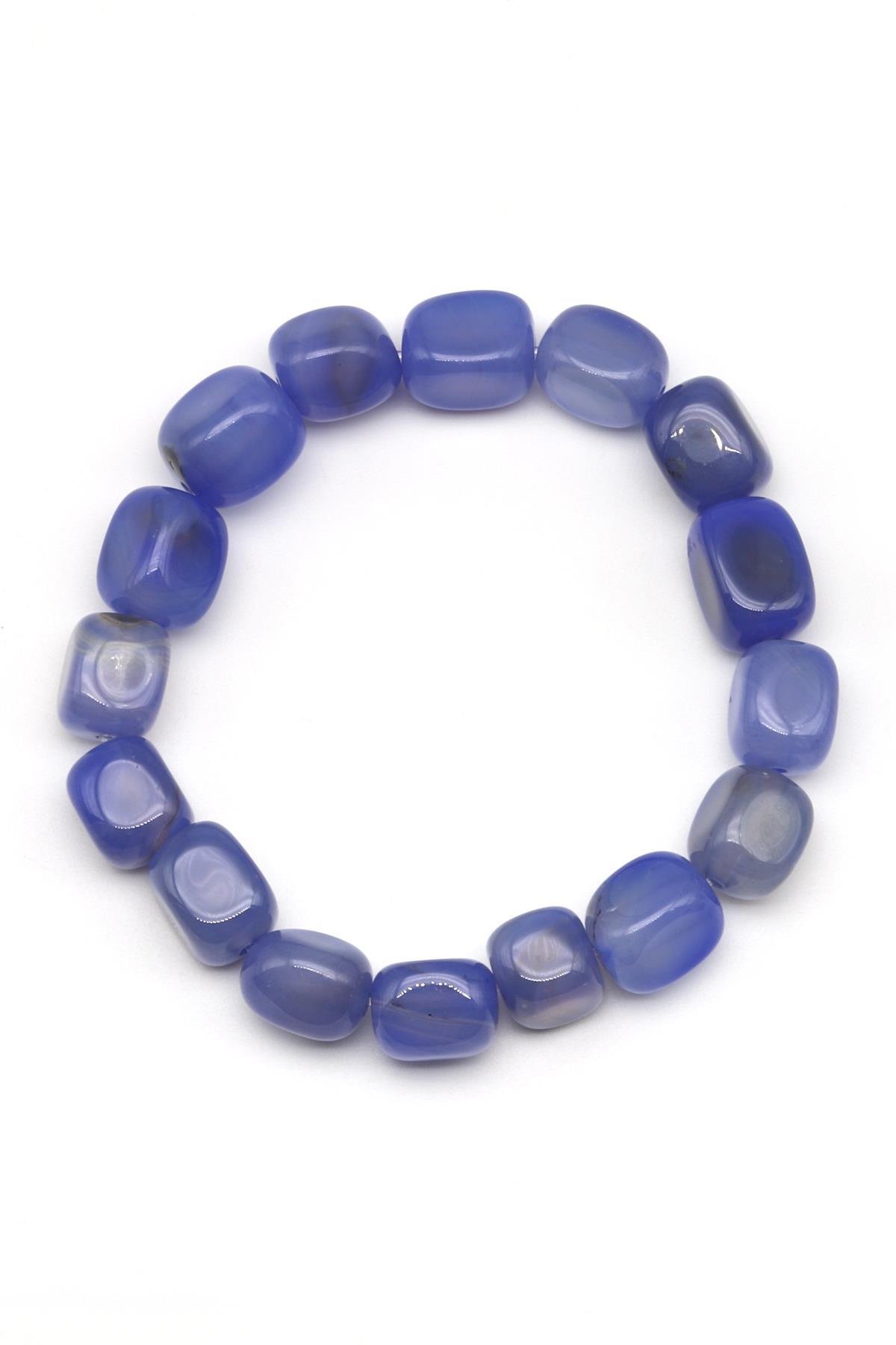 Akik Doğal Taş Bileklik 9 x 11 mm Özel Kesim