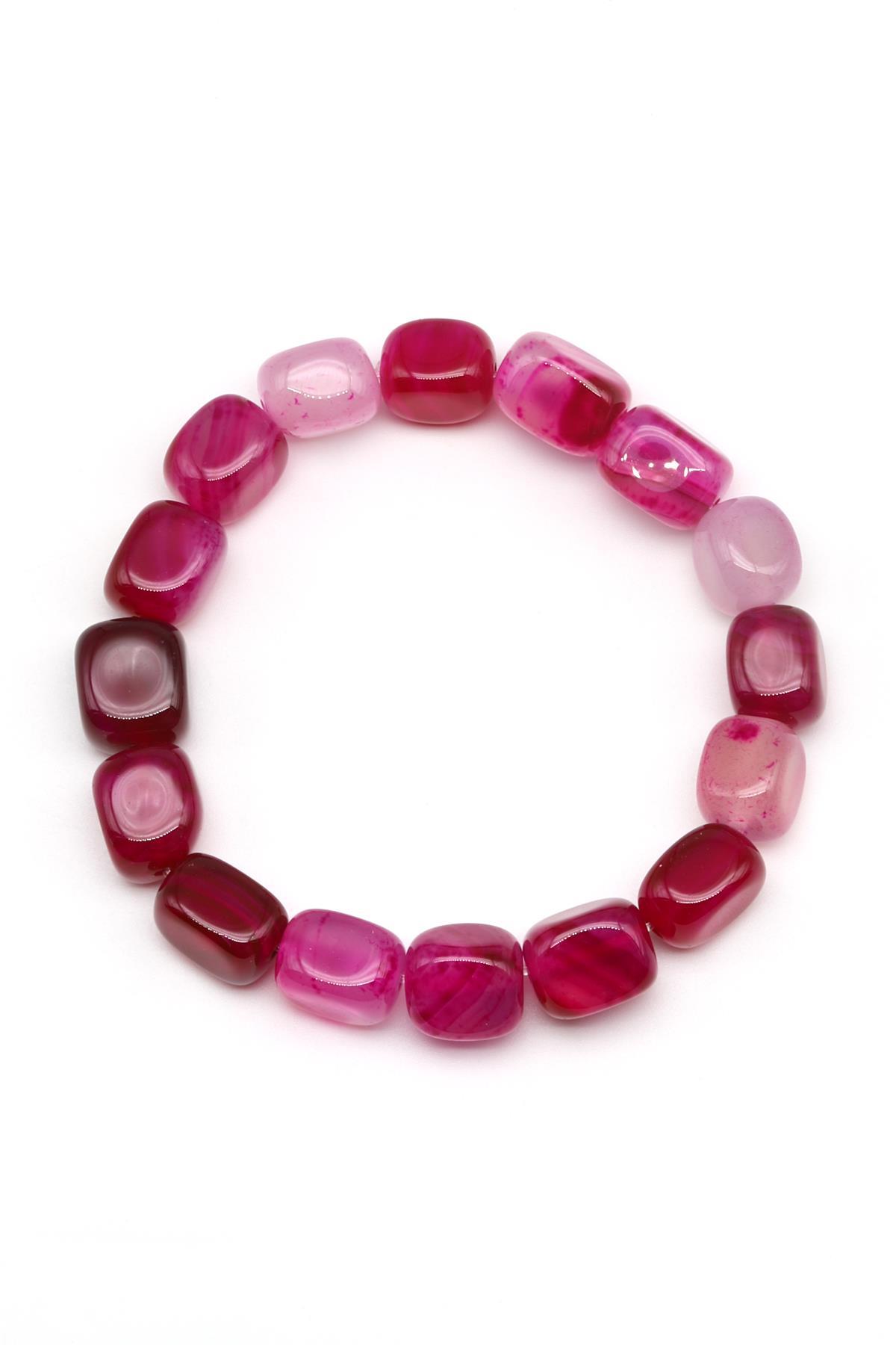 Akik Doğal Taş Bileklik 9 x 11 mm Özel Kesim