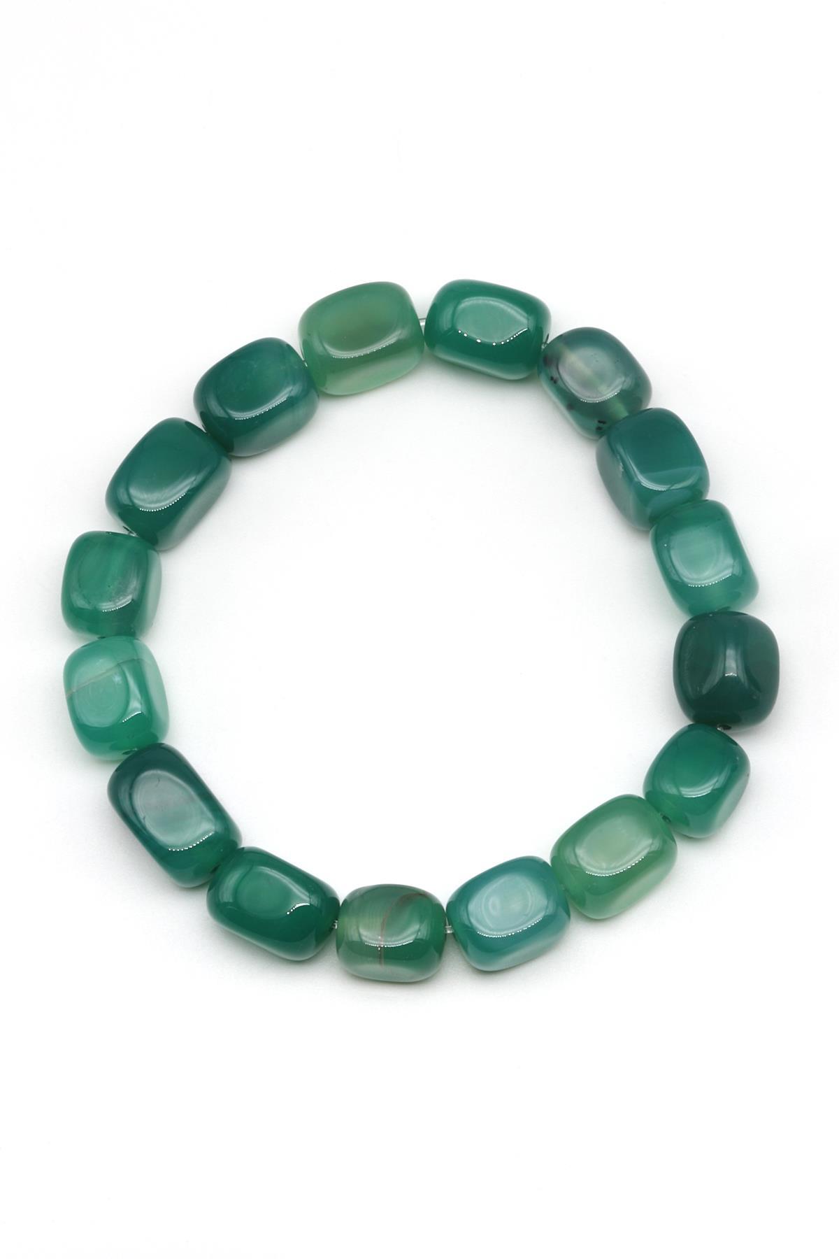 Akik Doğal Taş Bileklik 9 x 11 mm Özel Kesim