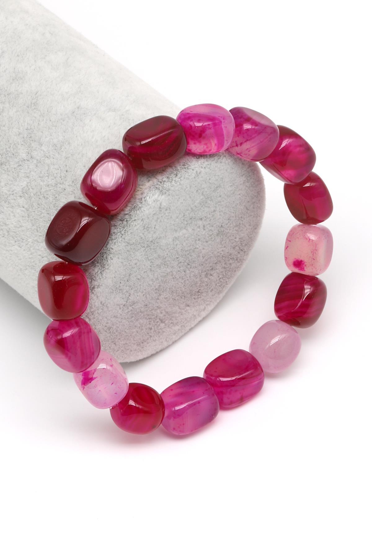 Akik Doğal Taş Bileklik 9 x 11 mm Özel Kesim