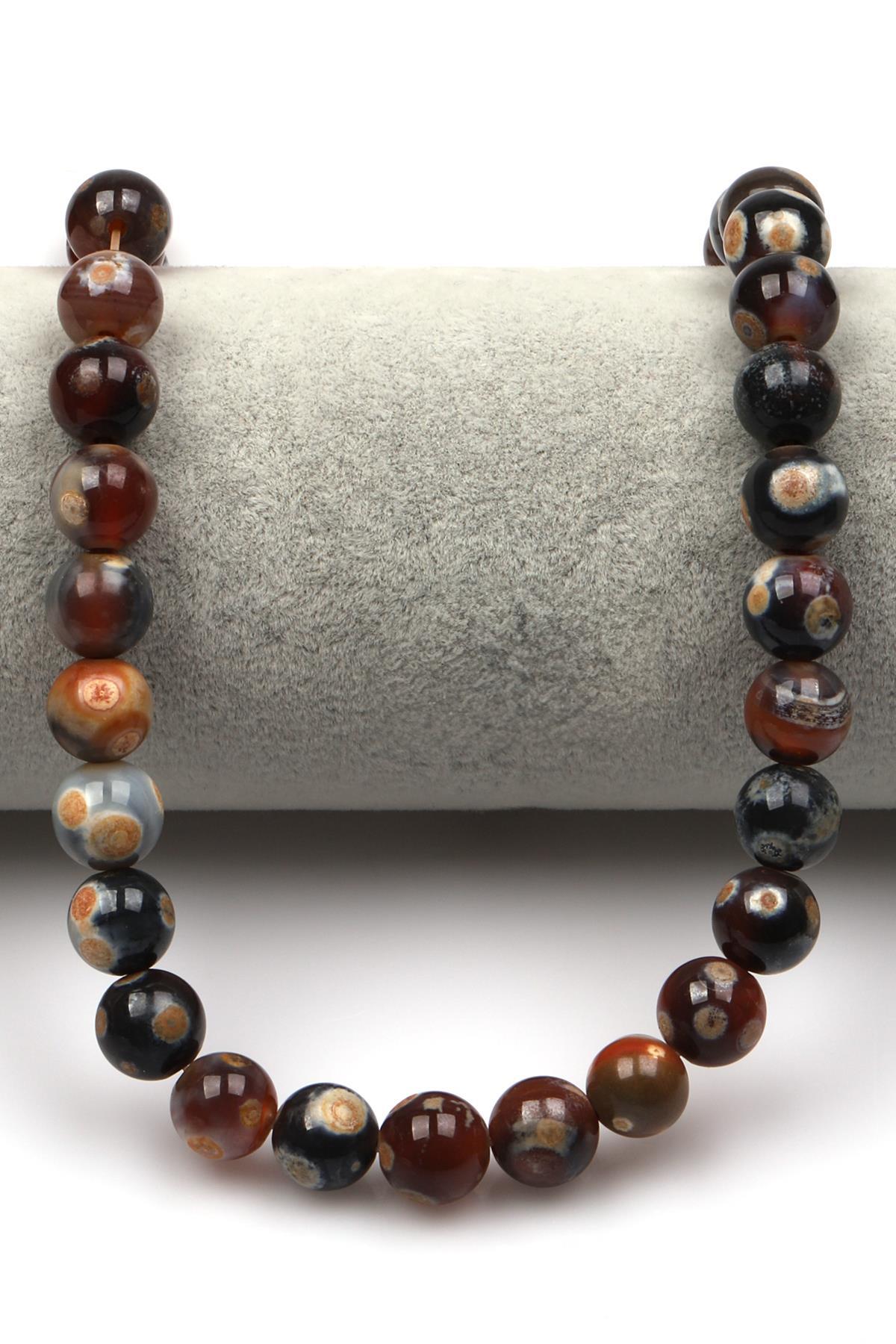 Akik Doğal Taş Dizi 10 mm Küre Kesim