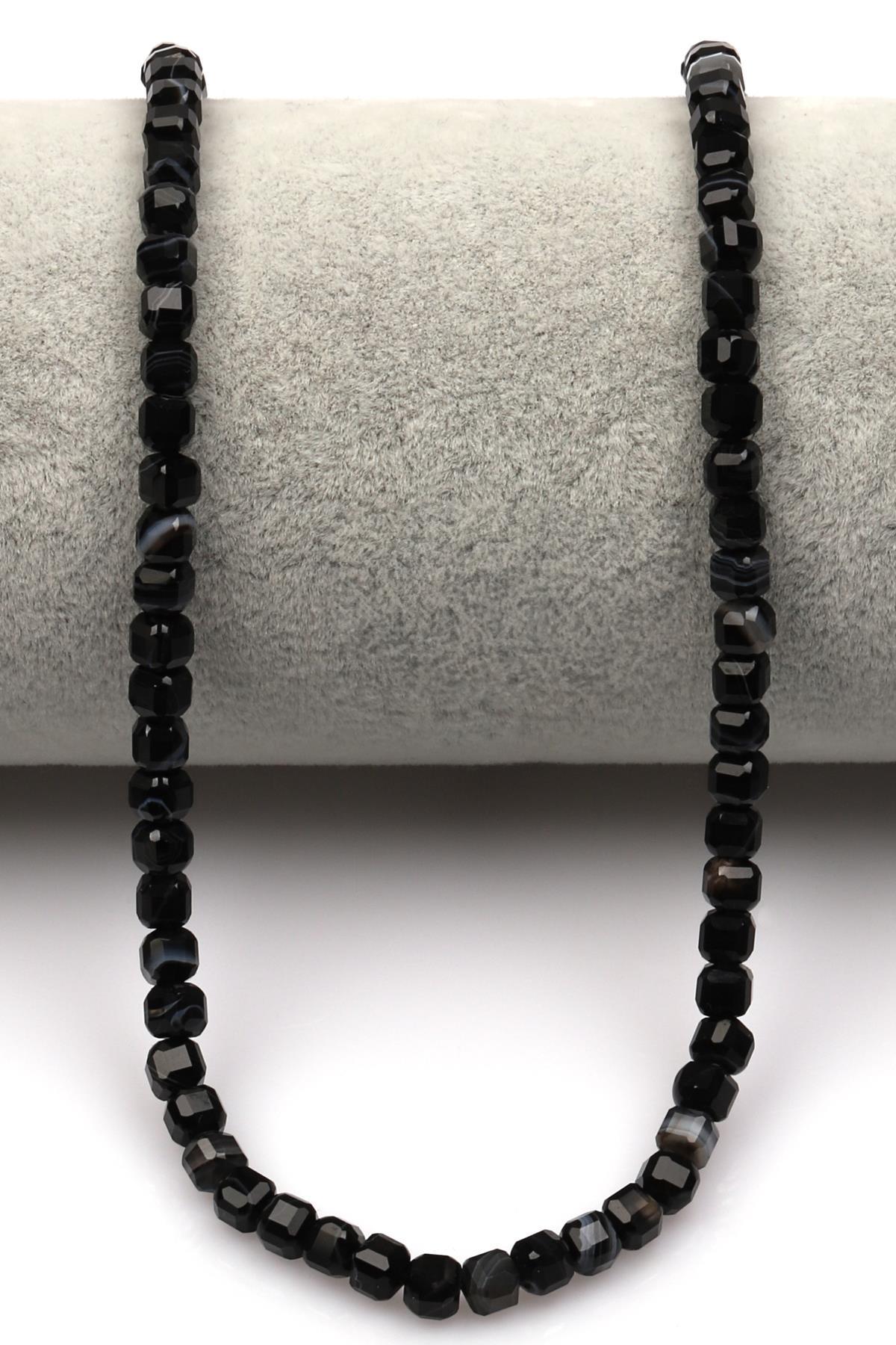 Akik Doğal Taş Dizi 4 x 4 mm Küp Kesim