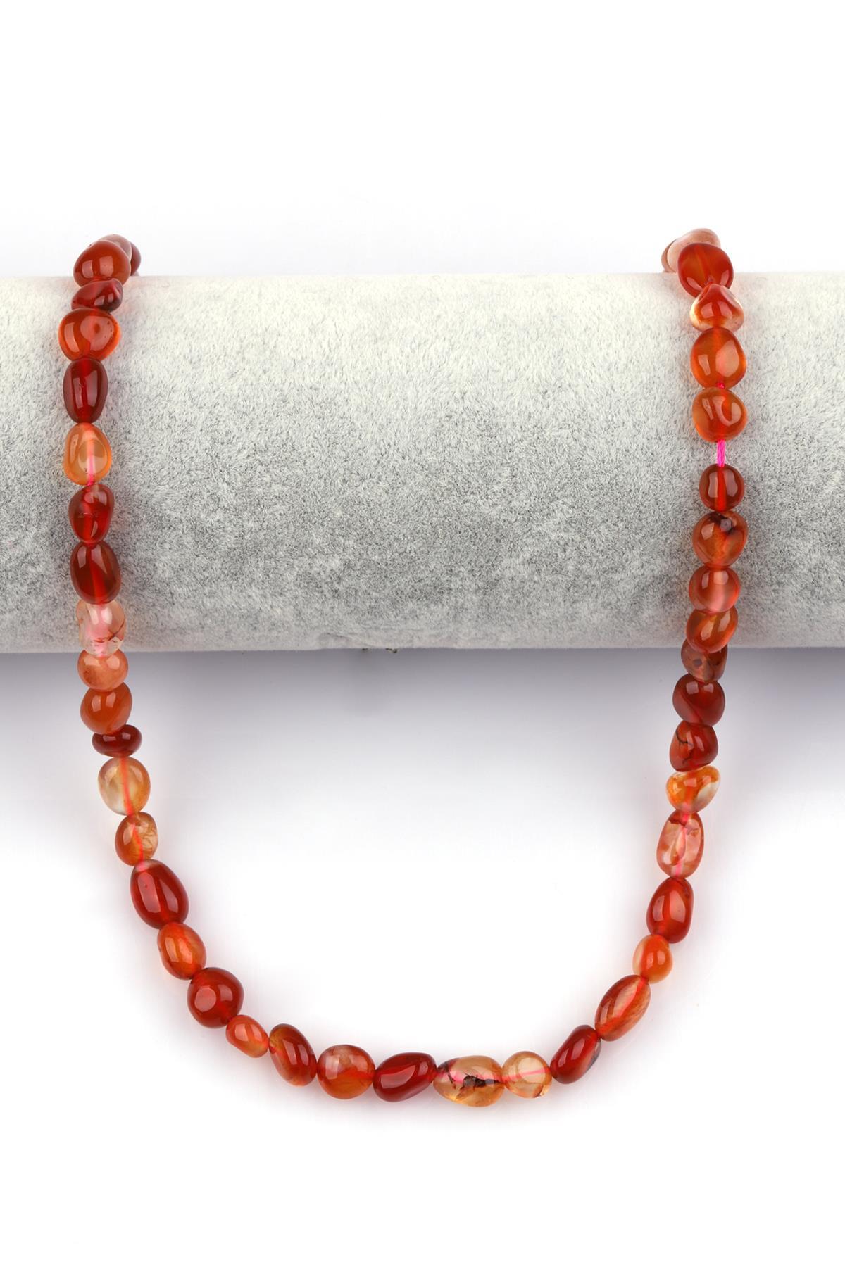 Akik Doğal Taş Dizi 5 x 10 mm Mercimek Kesim