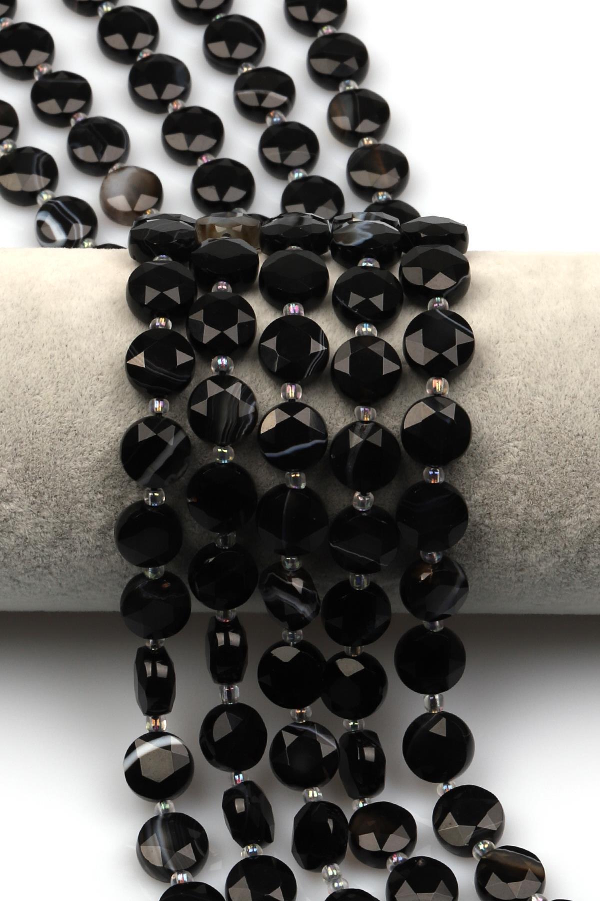 Akik Doğal Taş Dizi 5 x 10 mm Yassı Kesim