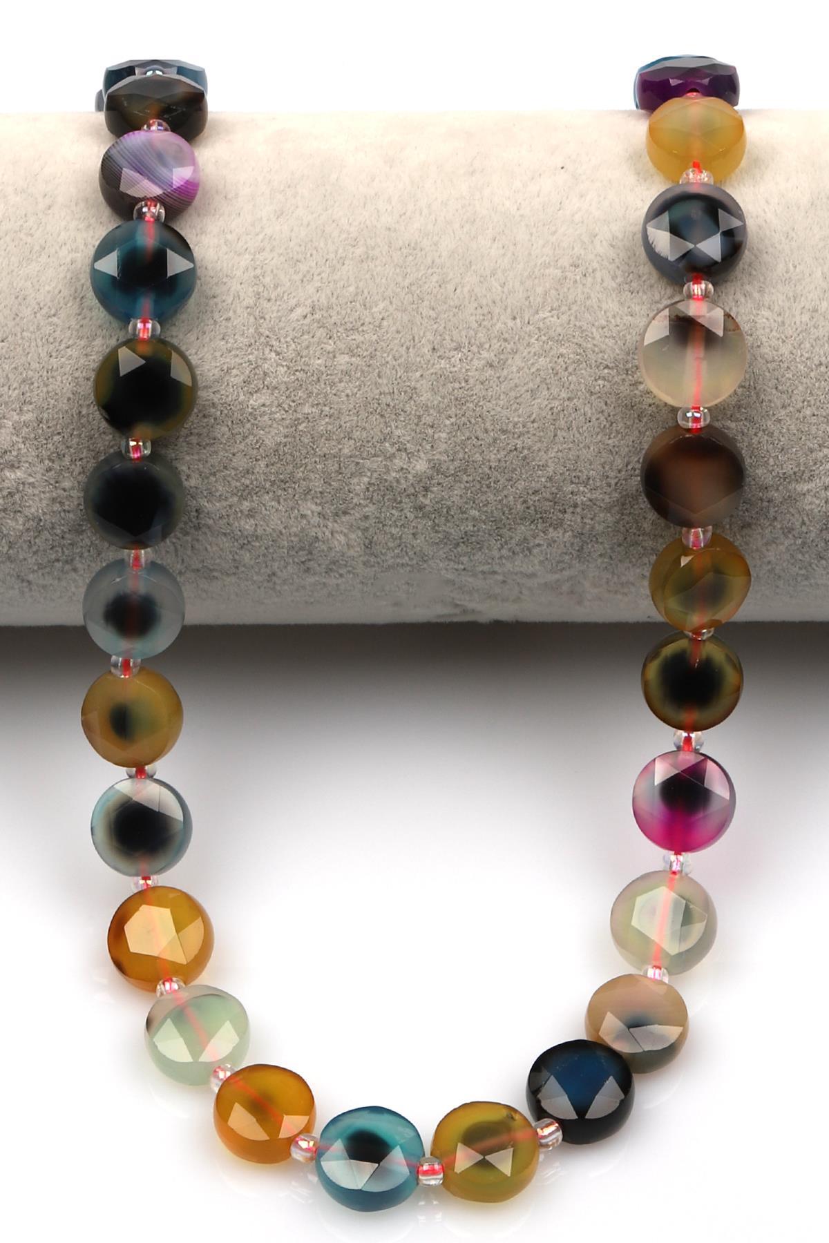 Akik Doğal Taş Dizi 5 x 10 mm Yassı Kesim