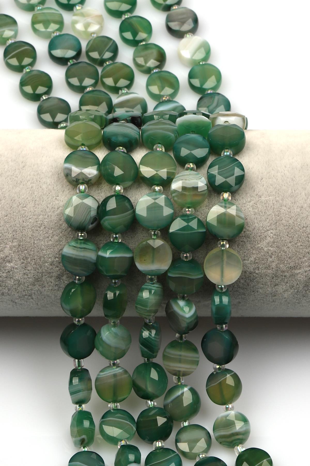 Akik Doğal Taş Dizi 5 x 10 mm Yassı Kesim