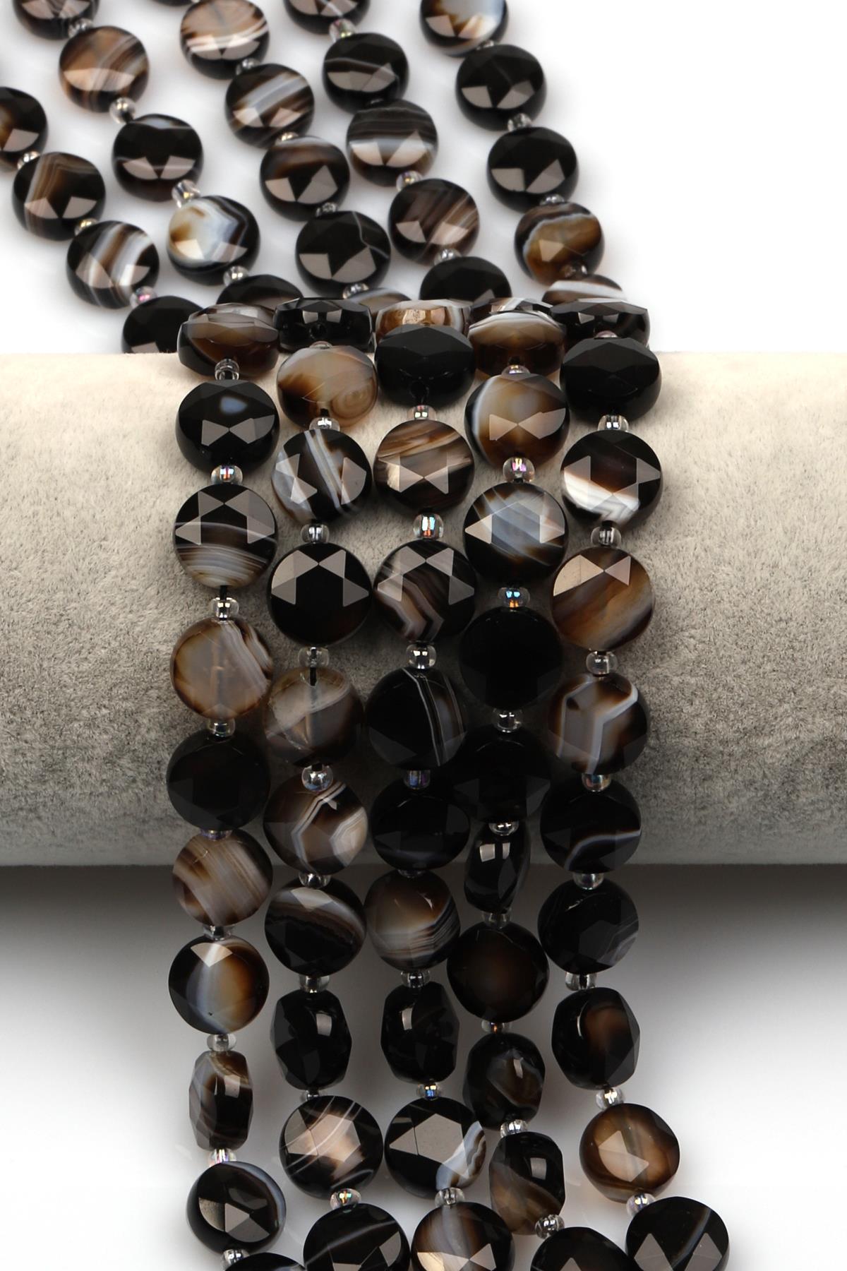 Akik Doğal Taş Dizi 5 x 10 mm Yassı Kesim