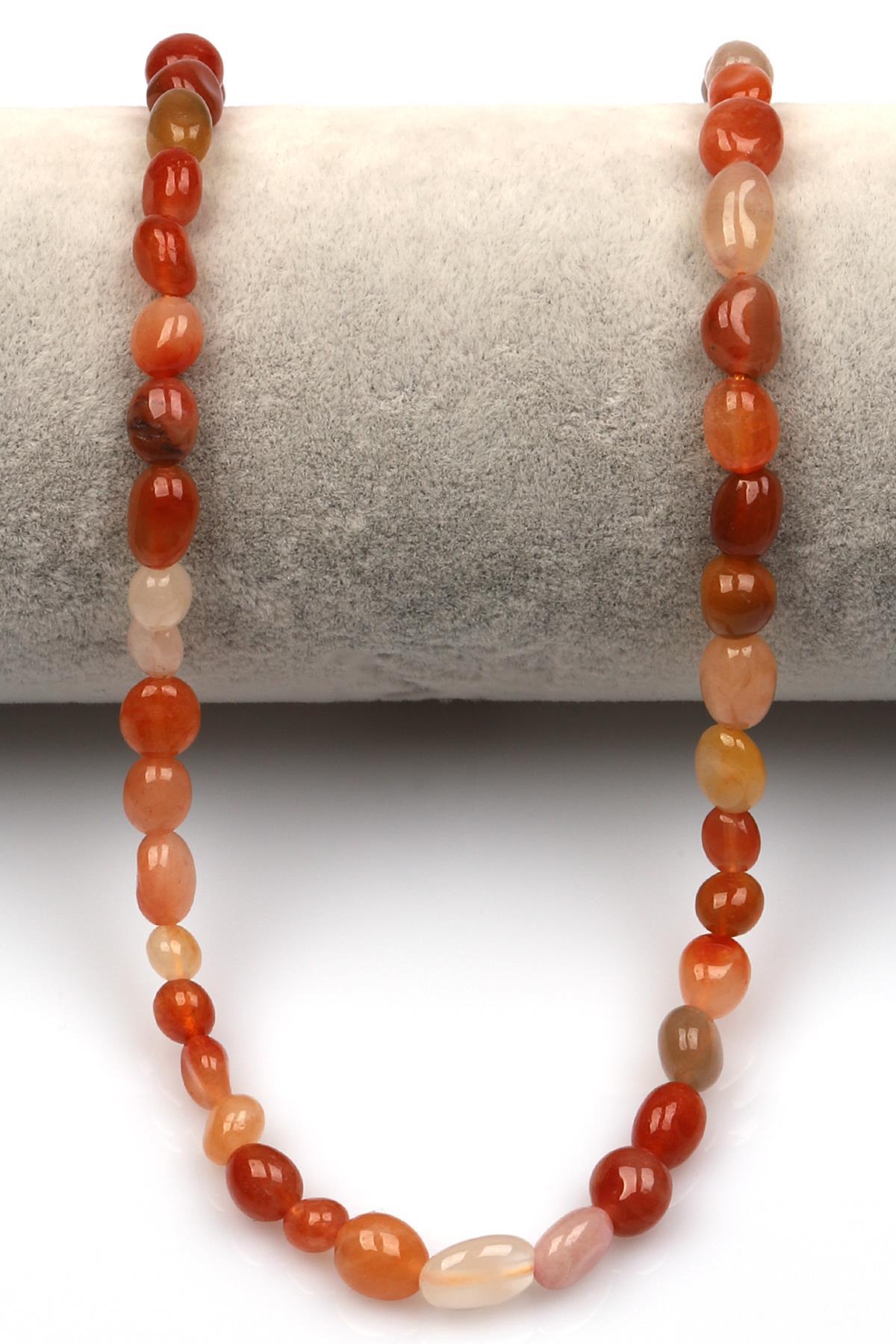 Akik Doğal Taş Dizi 6 x 8 mm Mercimek Kesim