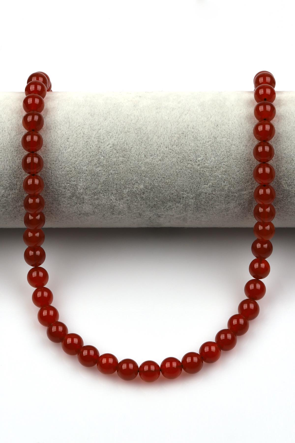 Akik Doğal Taş Dizi 8 mm Küre Kesim