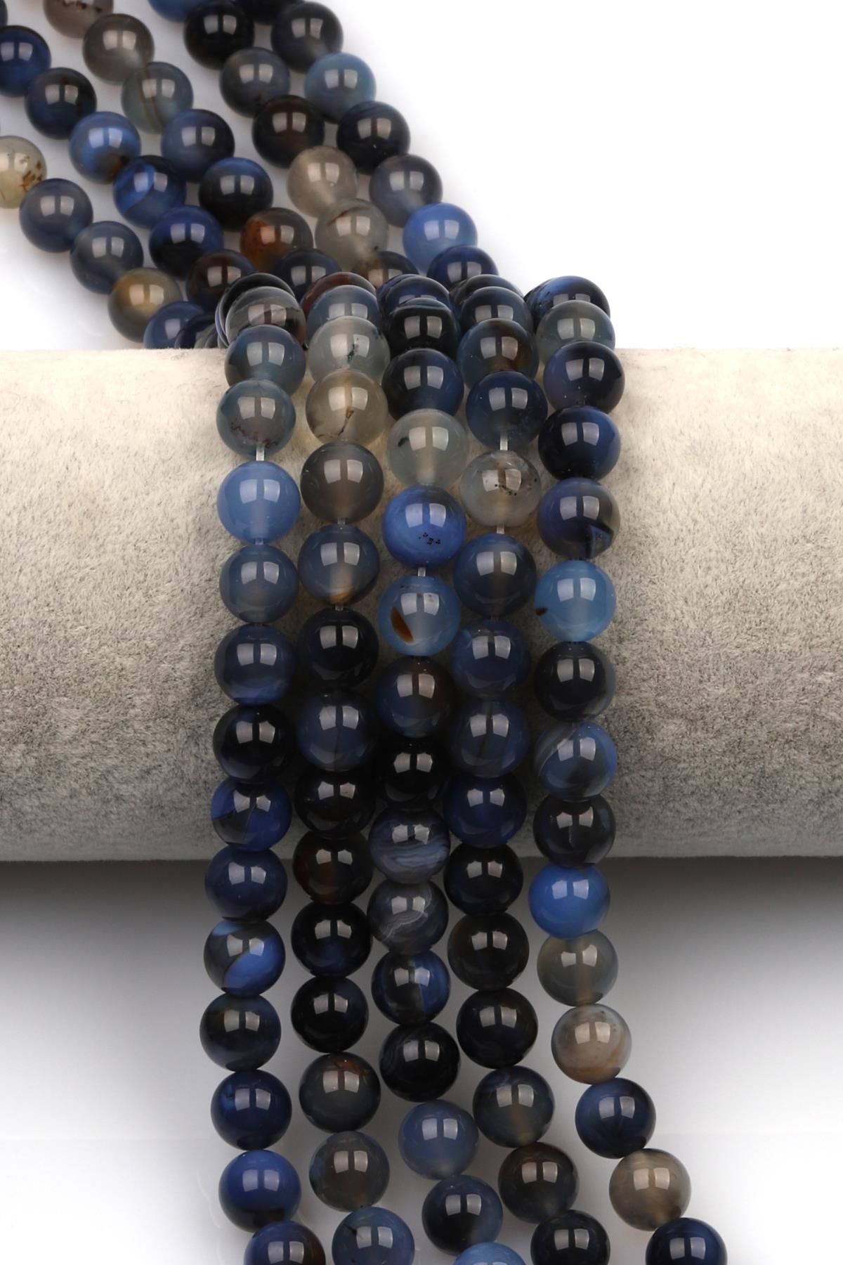 Akik Doğal Taş Dizi 8 mm Küre Kesim