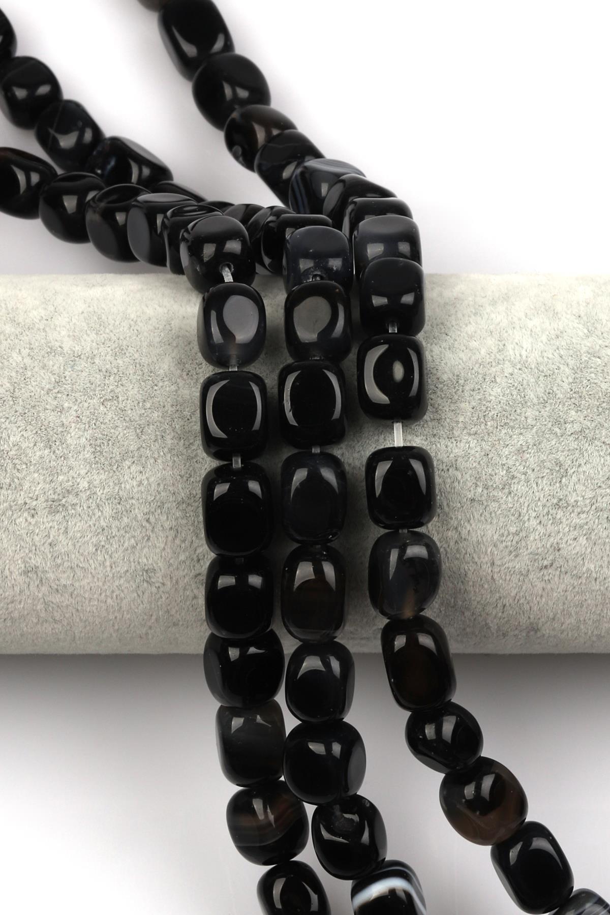 Akik Doğal Taş Dizi 8 x 12 mm Şekilsiz Kesim