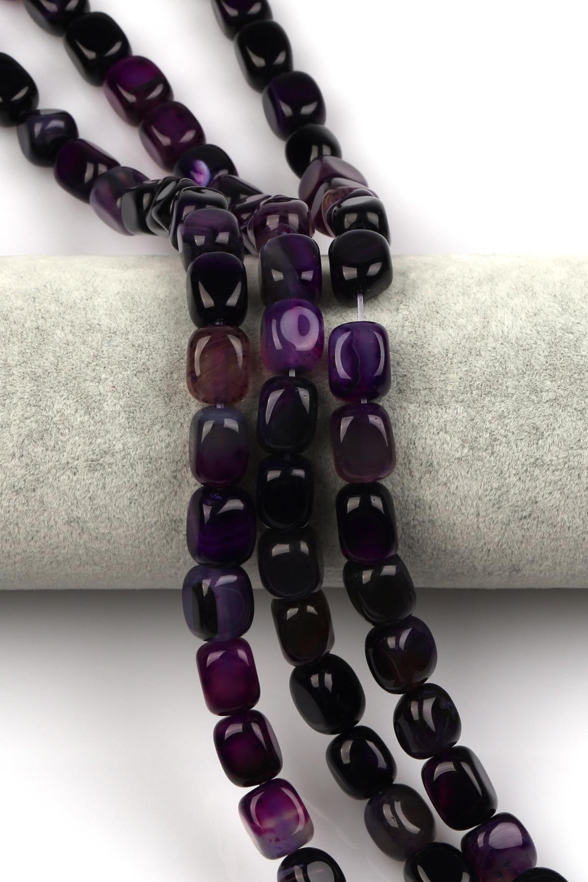 Akik Doğal Taş Dizi 8 x 12 mm Şekilsiz Kesim