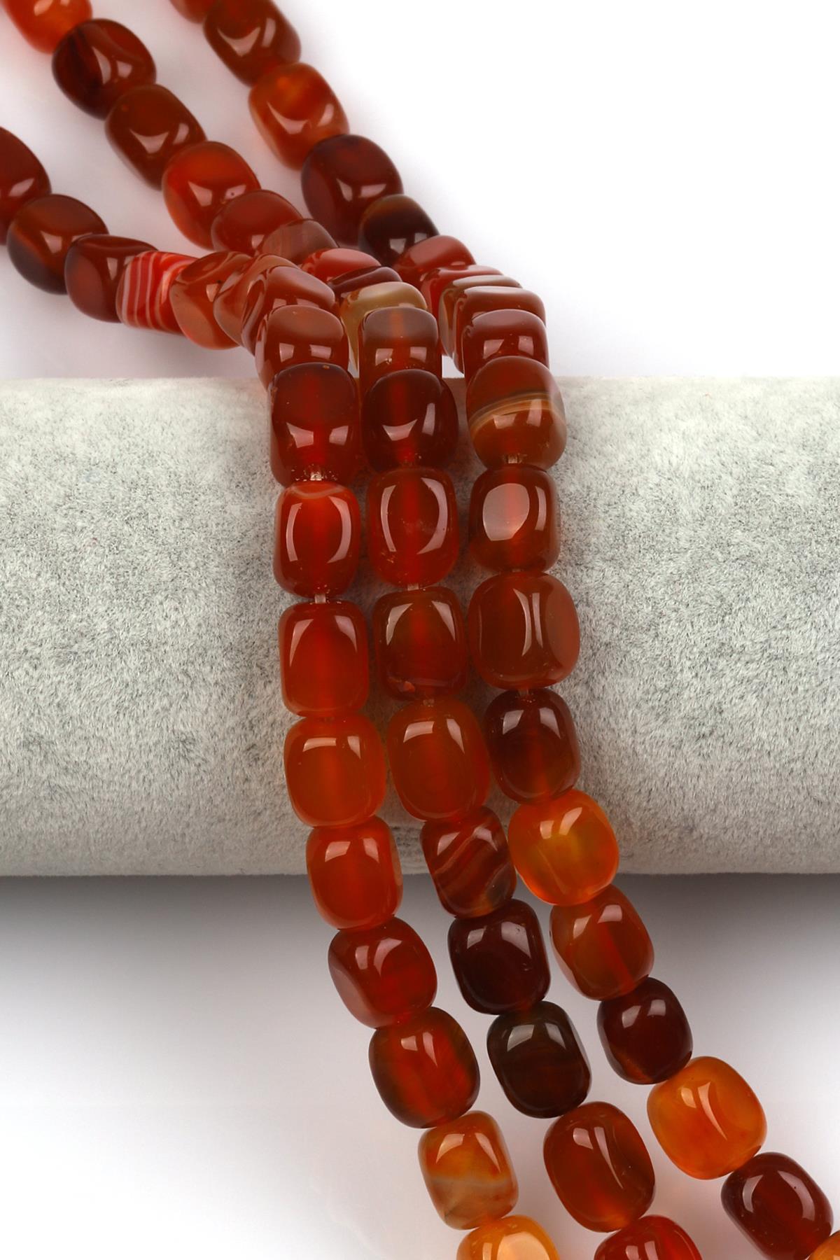 Akik Doğal Taş Dizi 8 x 12 mm Şekilsiz Kesim