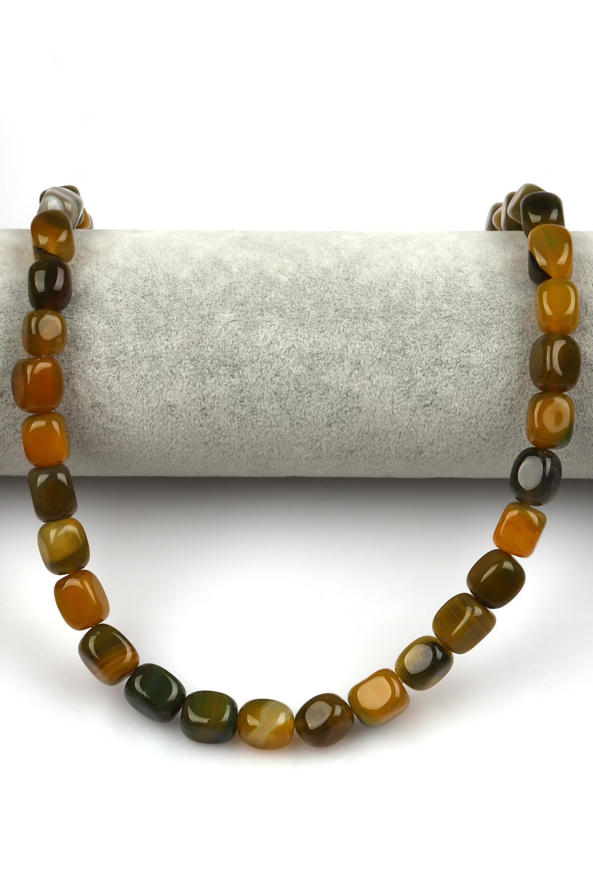 Akik Doğal Taş Dizi 8 x 12 mm Şekilsiz Kesim