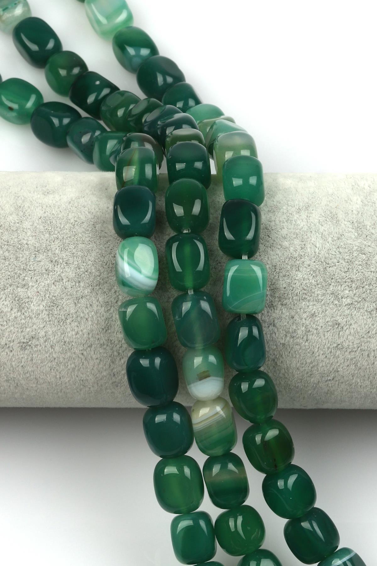 Akik Doğal Taş Dizi 8 x 12 mm Şekilsiz Kesim