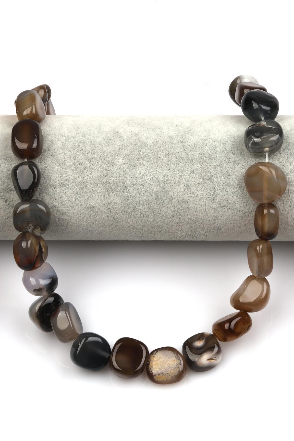 Akik Doğal Taş Dizi 9 x 15 mm Şekilsiz Kesim