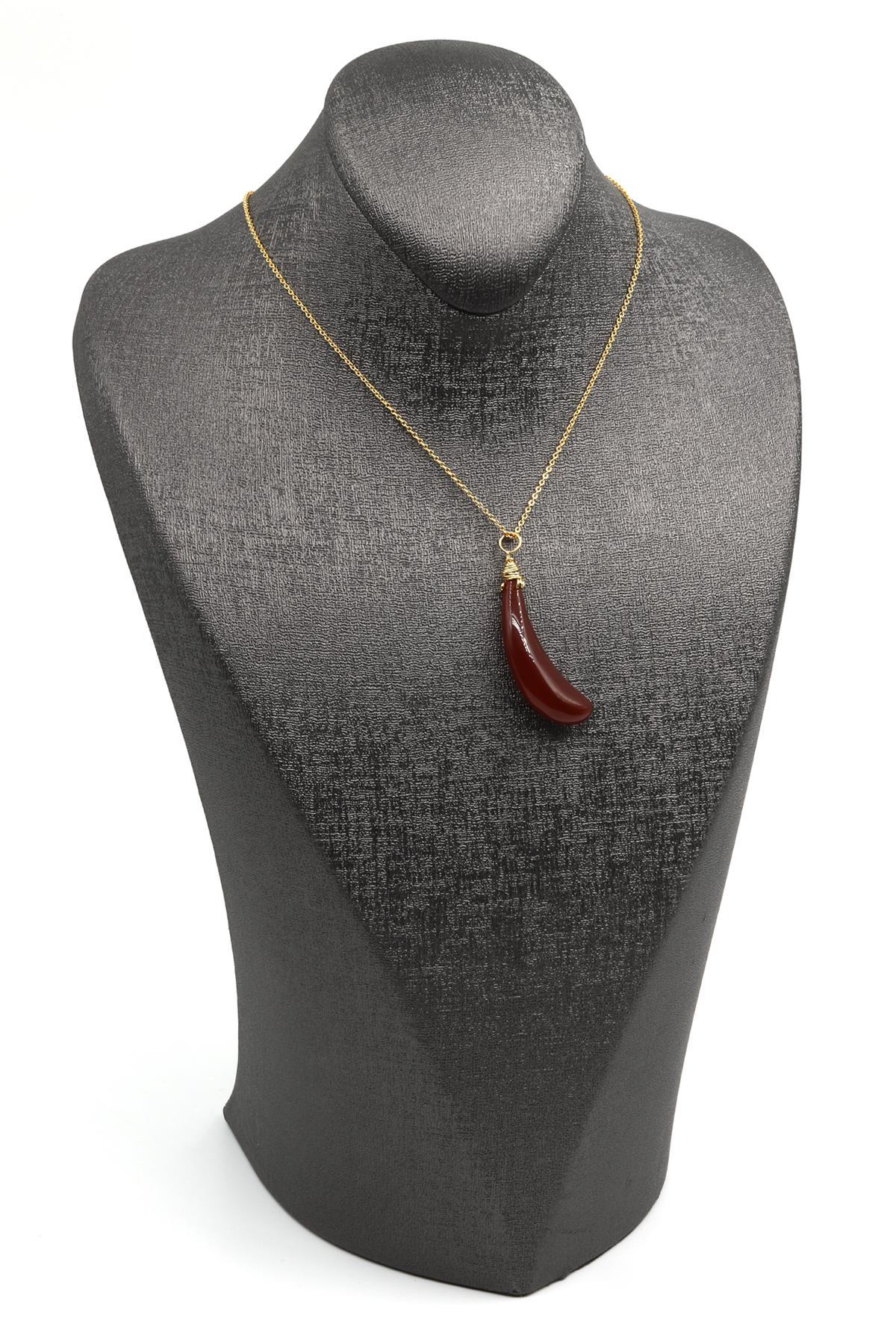 Akik Doğal Taş Kolye