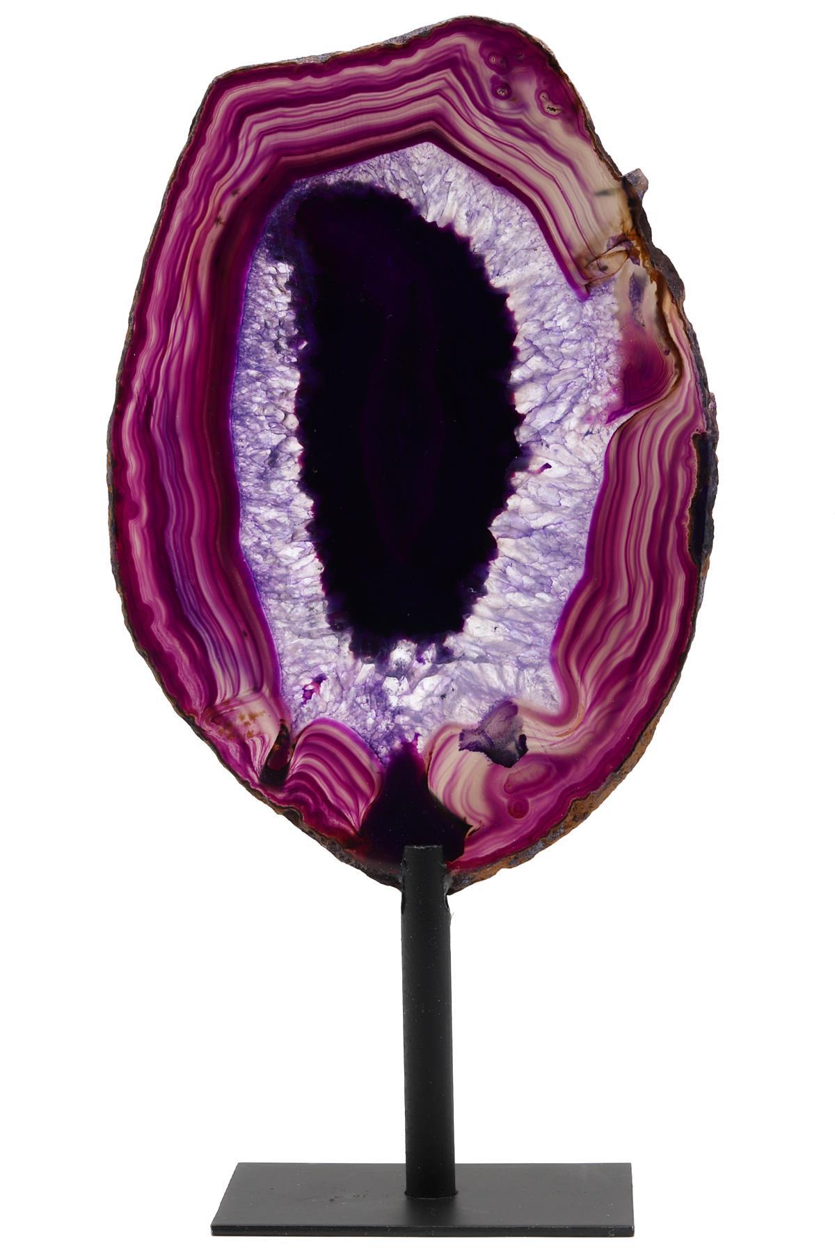 Akik Doğal Taş Standlı Plaka