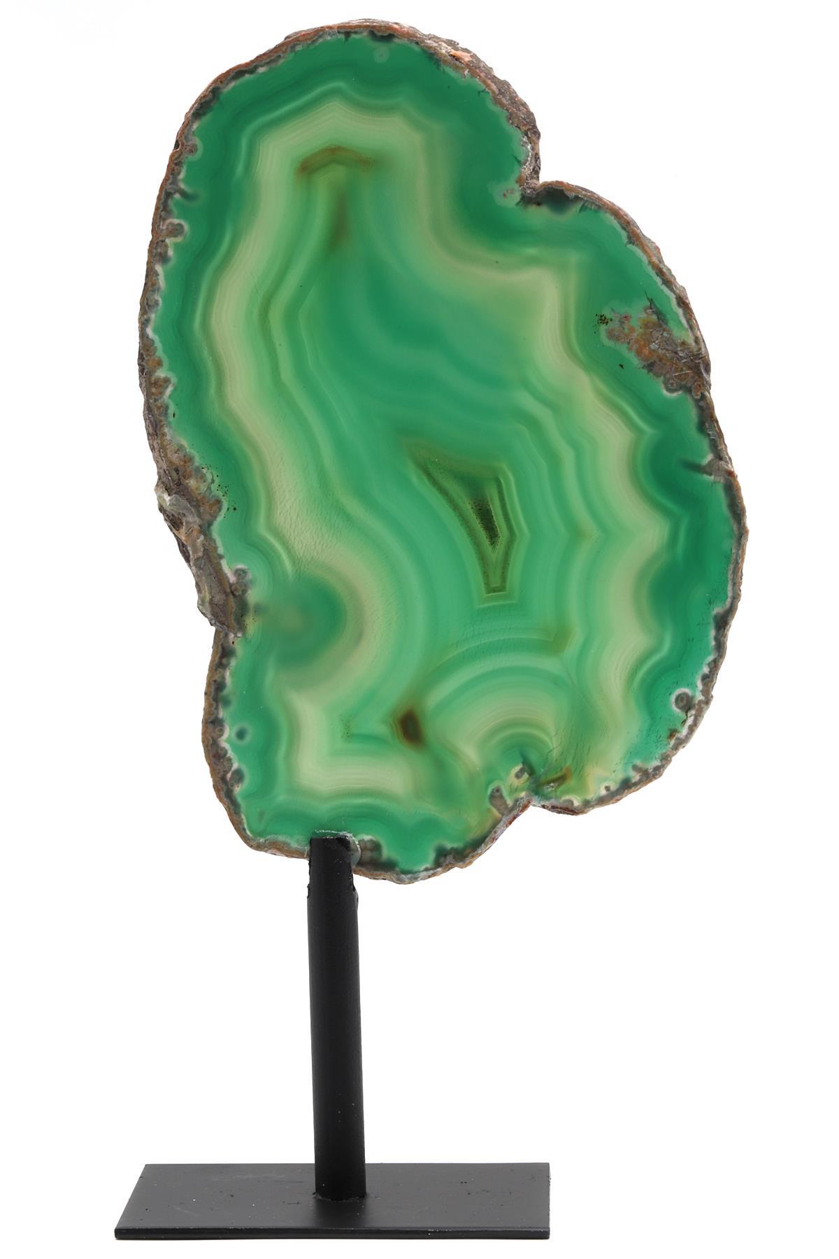 Akik Doğal Taş Standlı Plaka