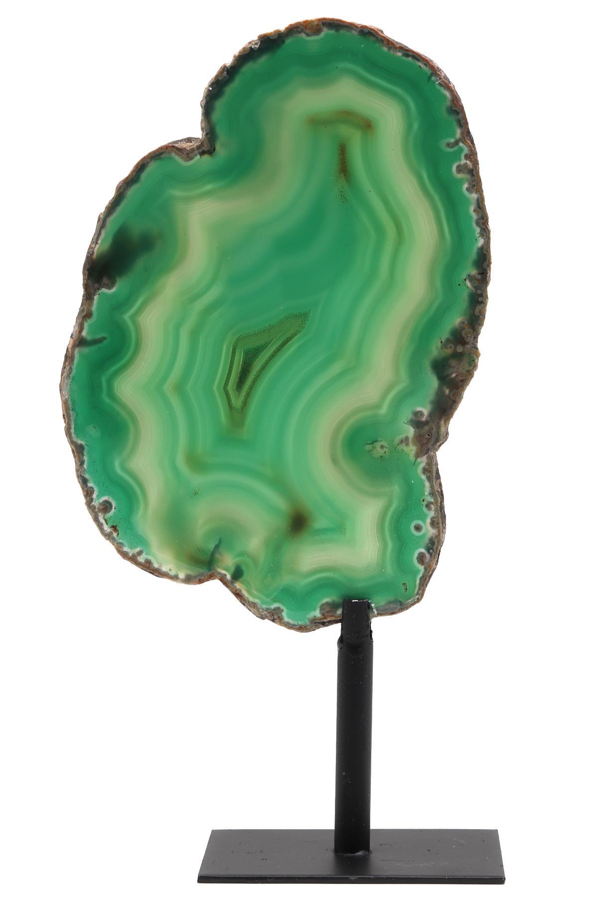 Akik Doğal Taş Standlı Plaka