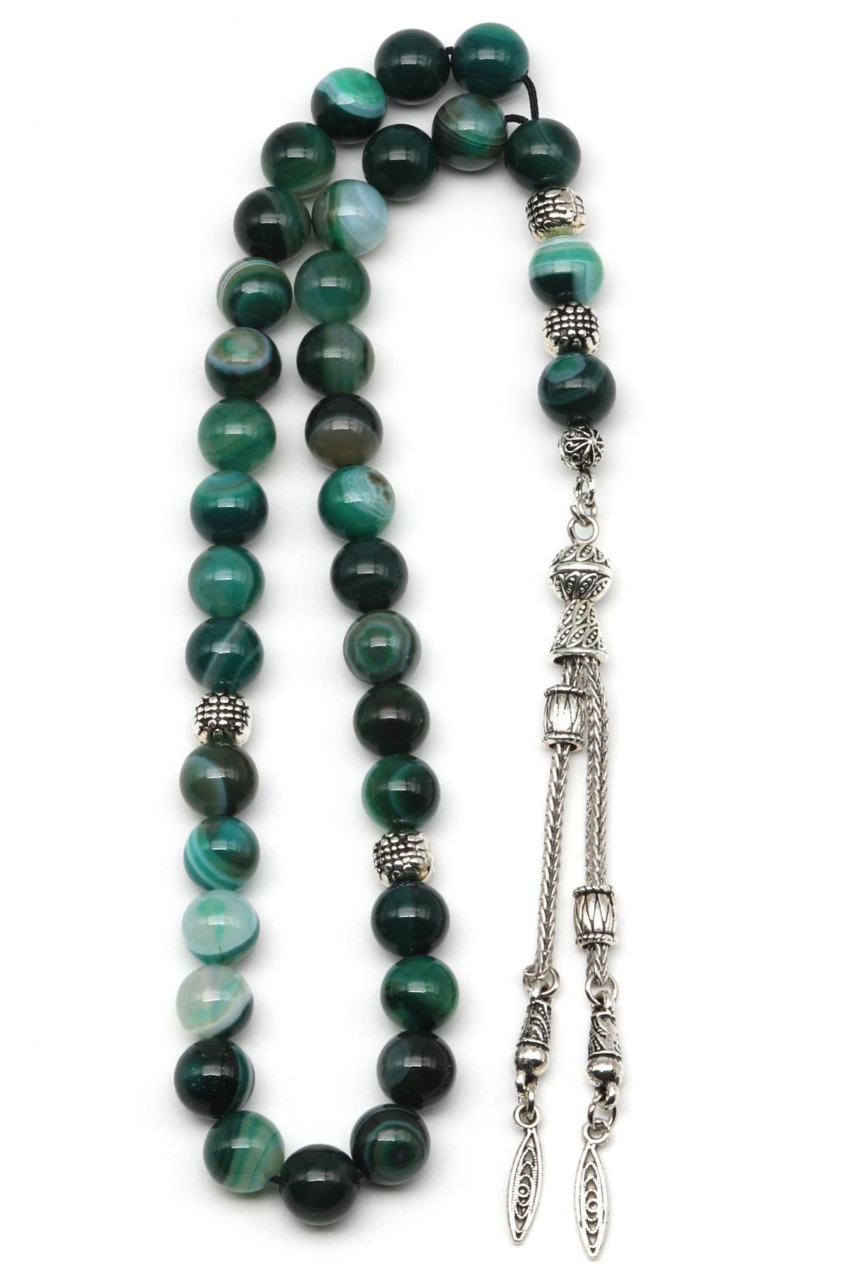 Akik Doğal Taş Tesbih 8 mm Küre Kesim