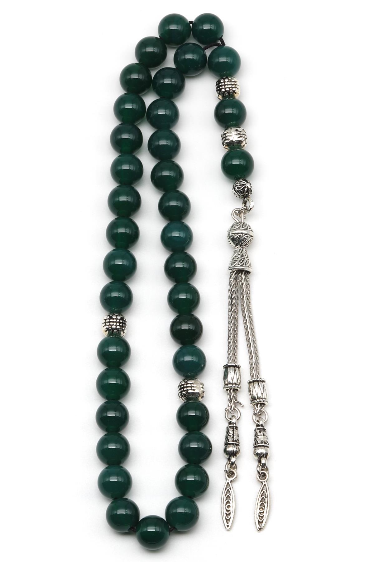 Akik Doğal Taş Tesbih 8 mm Küre Kesim