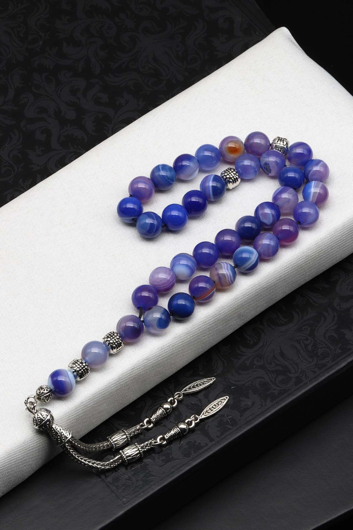 Akik Doğal Taş Tesbih 8 mm Küre Kesim