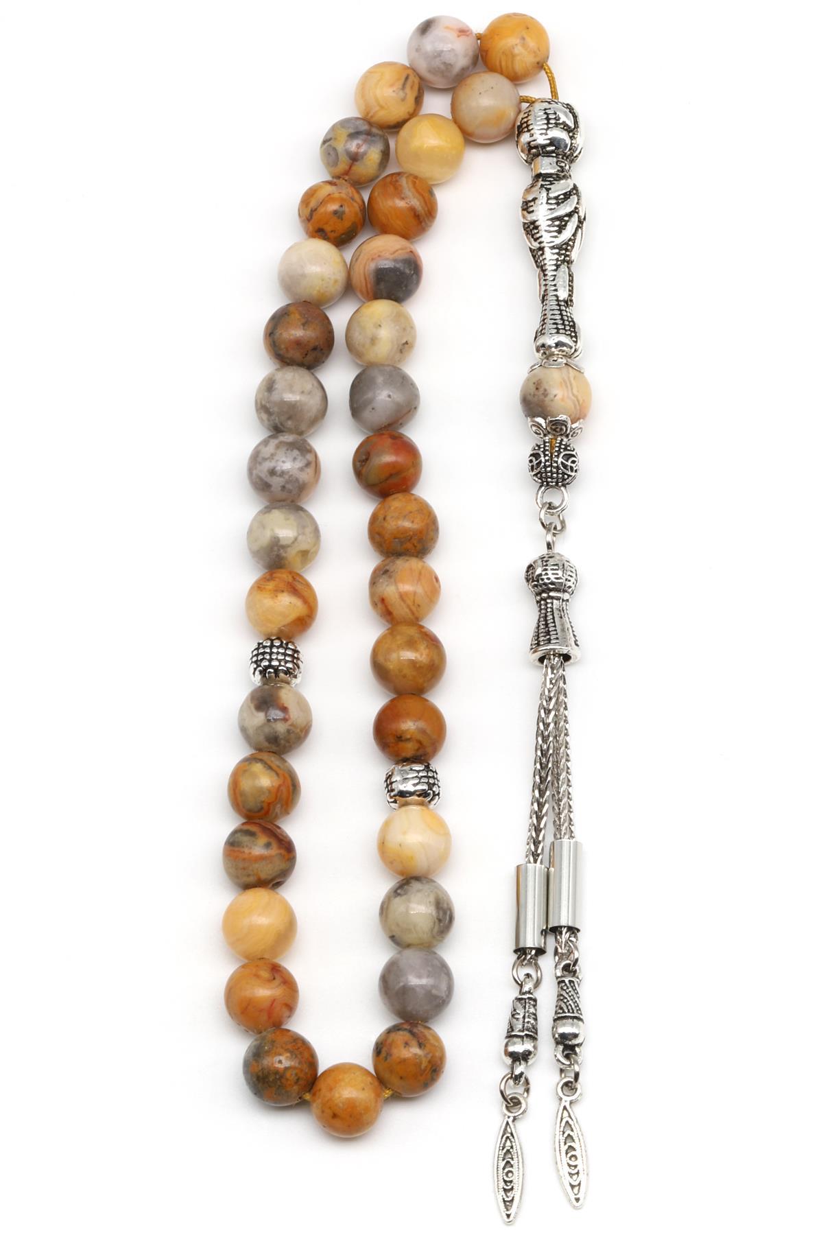 Akik Doğal Taş Tesbih 8 mm Küre Kesim