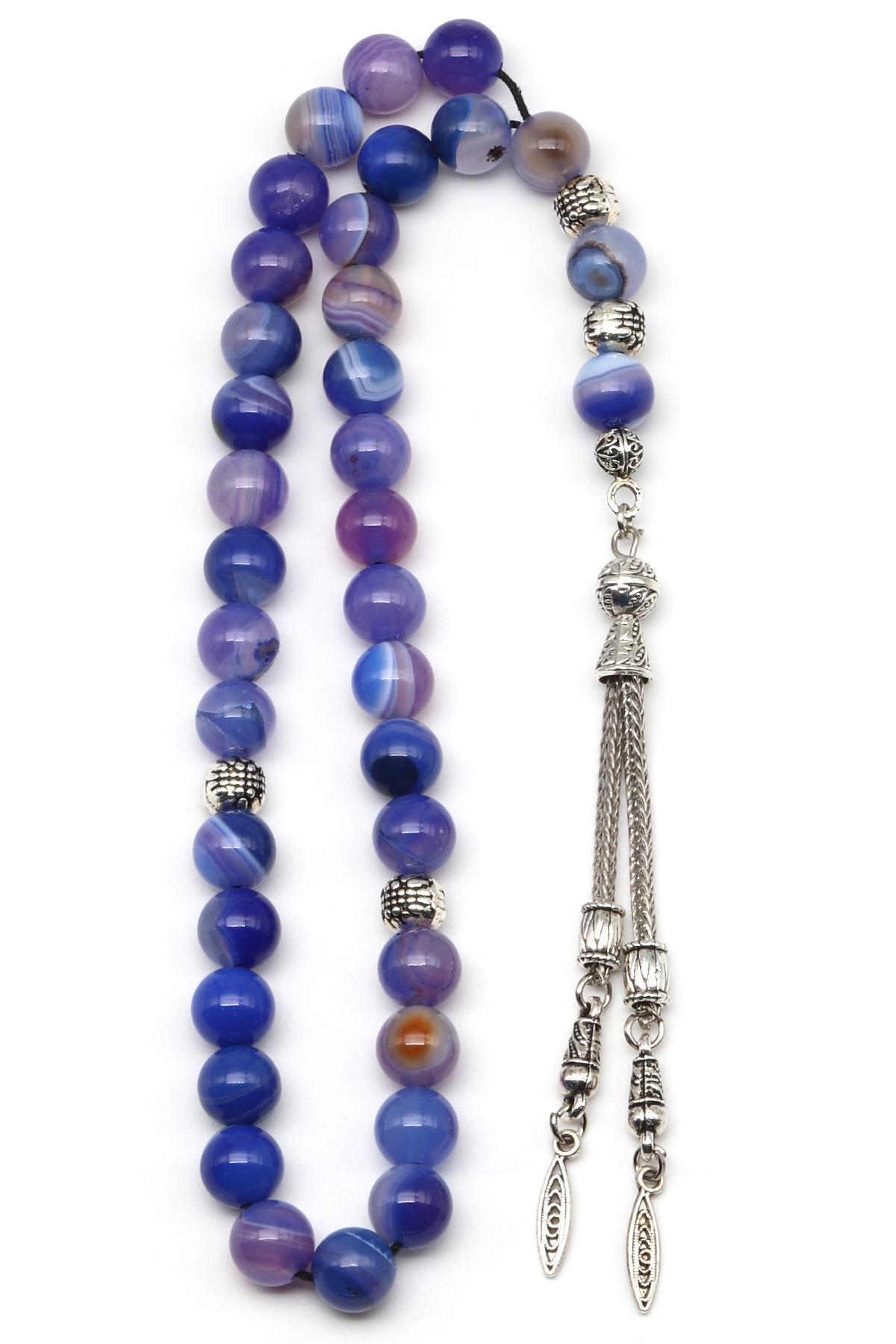 Akik Doğal Taş Tesbih 8 mm Küre Kesim