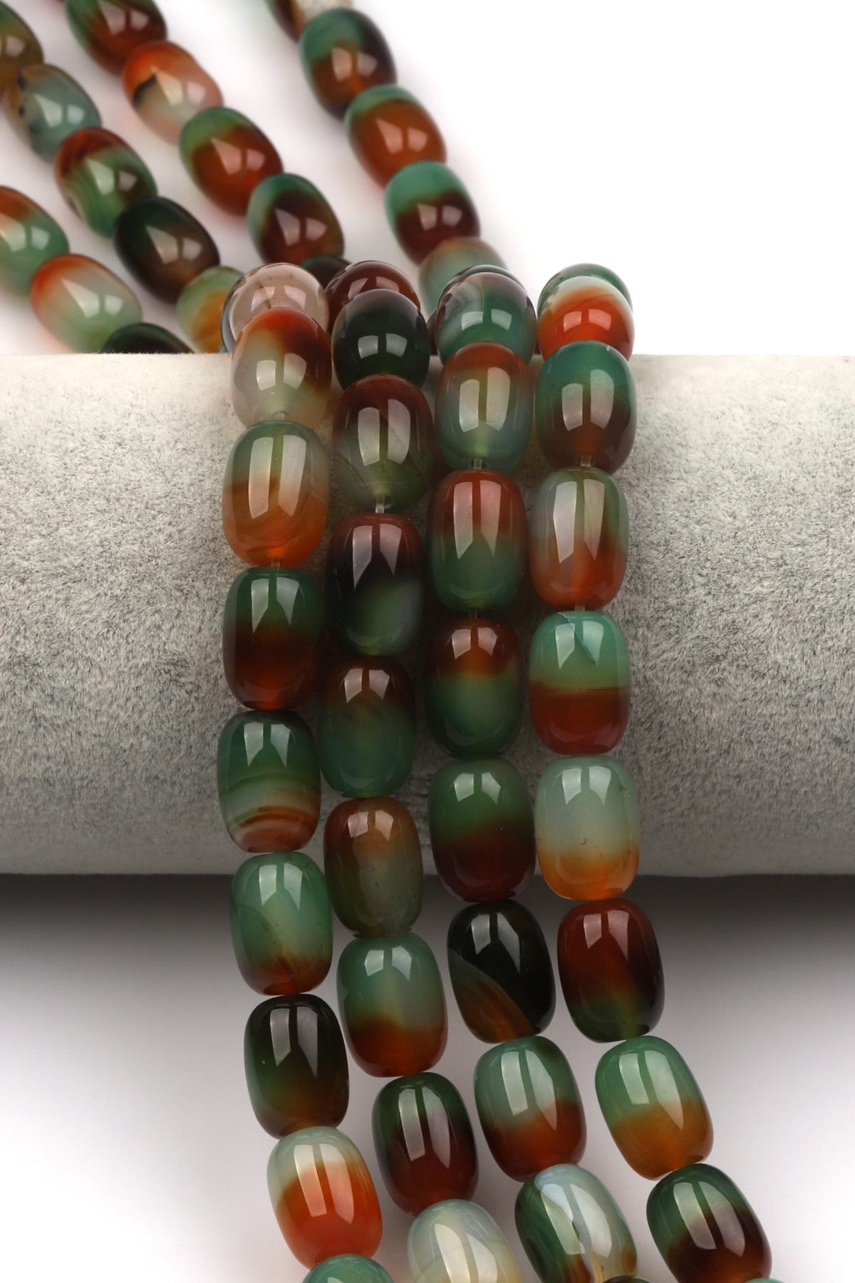 Akik Doğaltaş Dizi 10 x 14 mm Boru Kesim