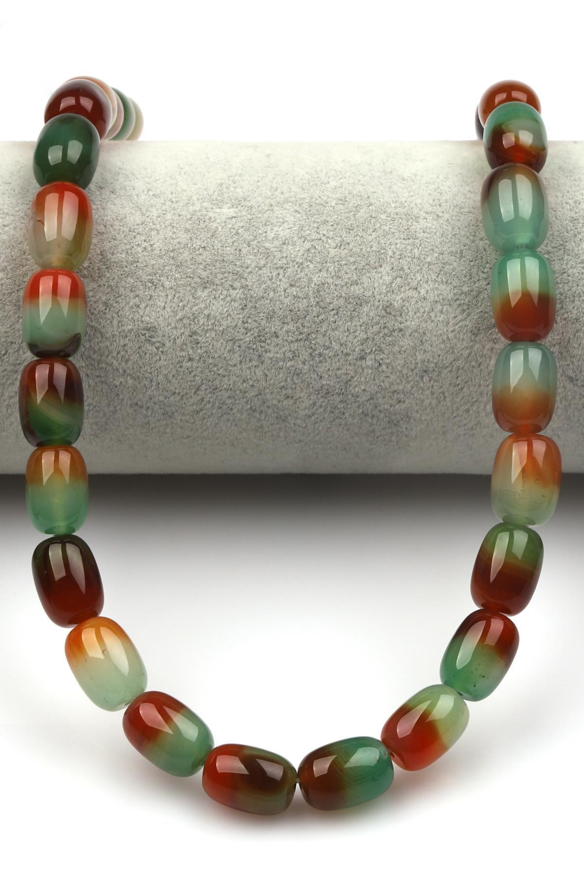 Akik Doğaltaş Dizi 10 x 14 mm Boru Kesim