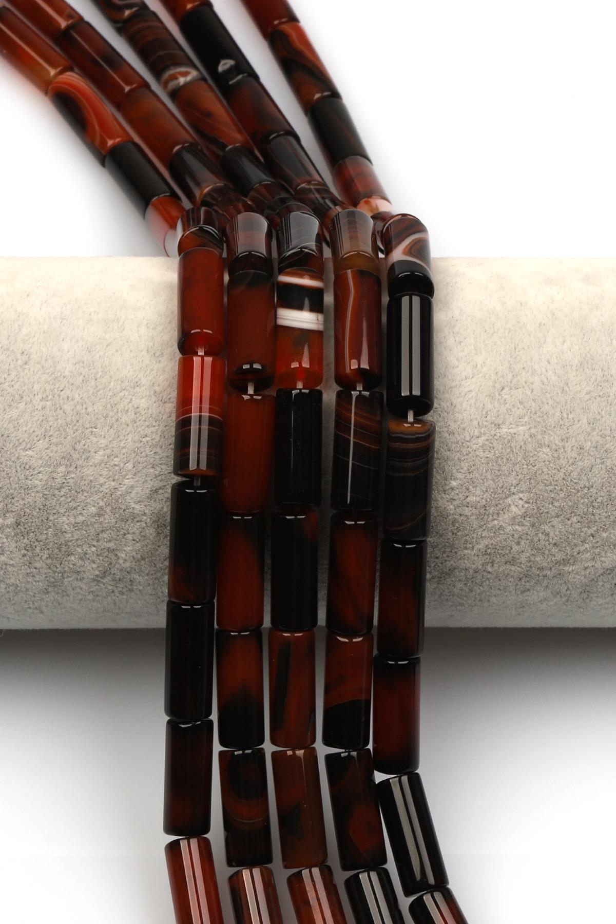 Akik Doğaltaş Dizi 6 x 16 mm Özel Kesim