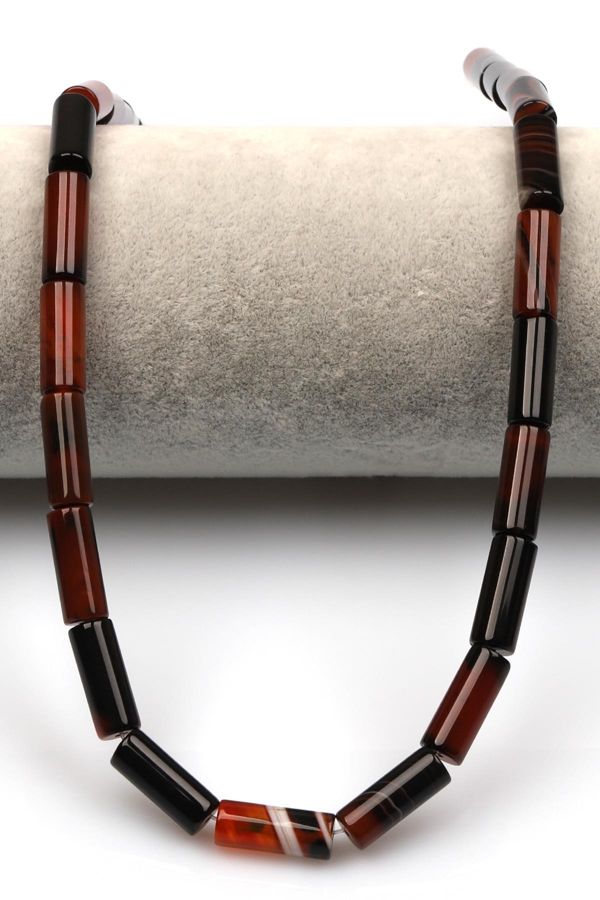 Akik Doğaltaş Dizi 6 x 16 mm Özel Kesim