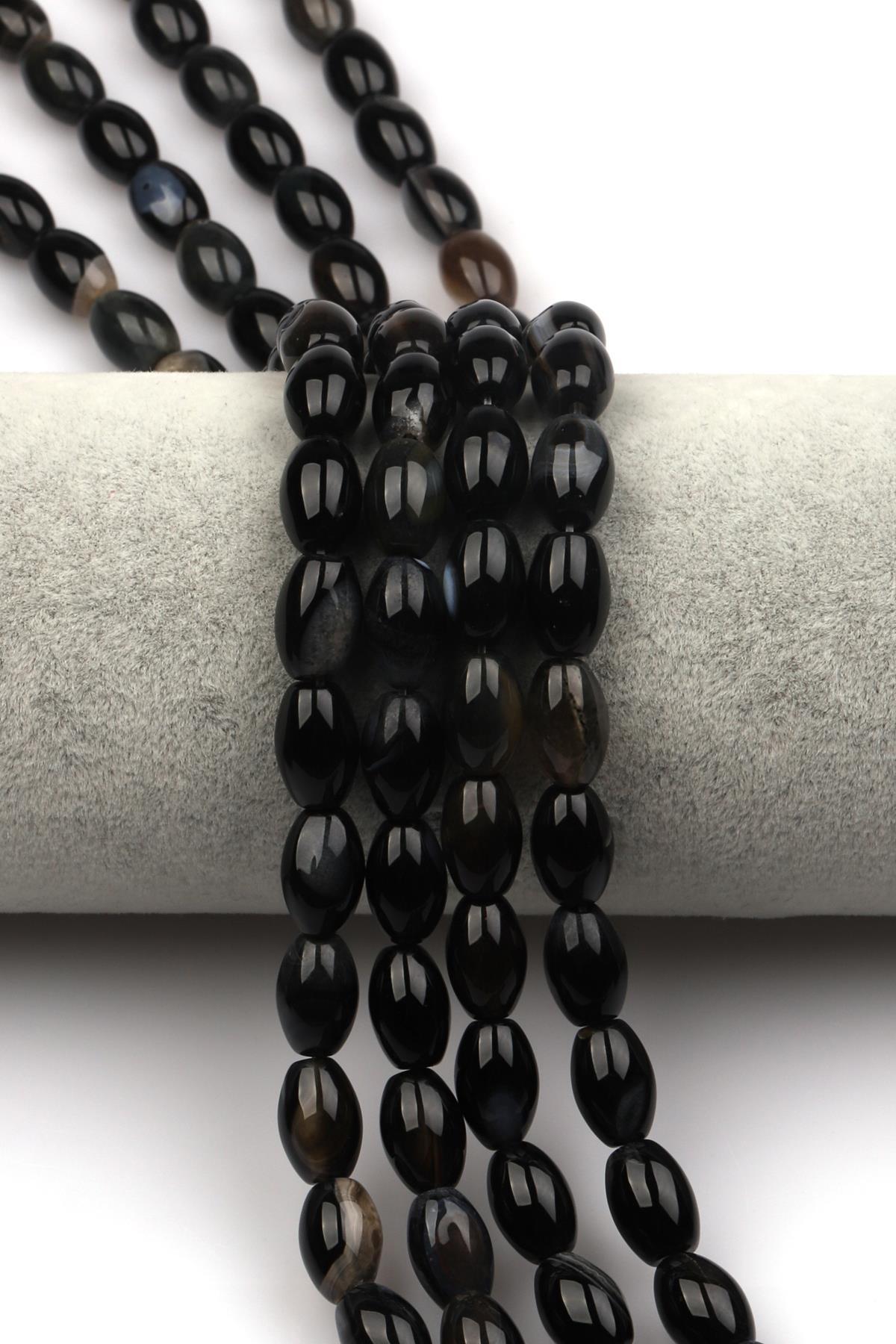 Akik Doğaltaş Dizi 7 x 11 mm Arpa Kesim