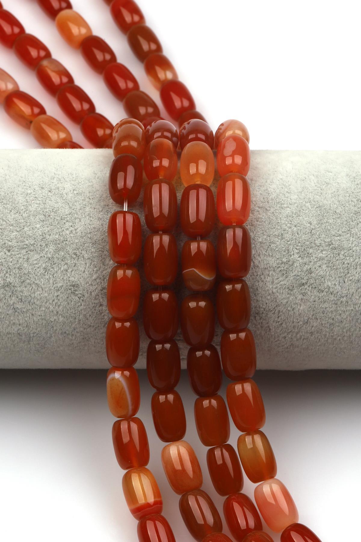 Akik Doğaltaş Dizi 7 x 11 mm Boru Kesim