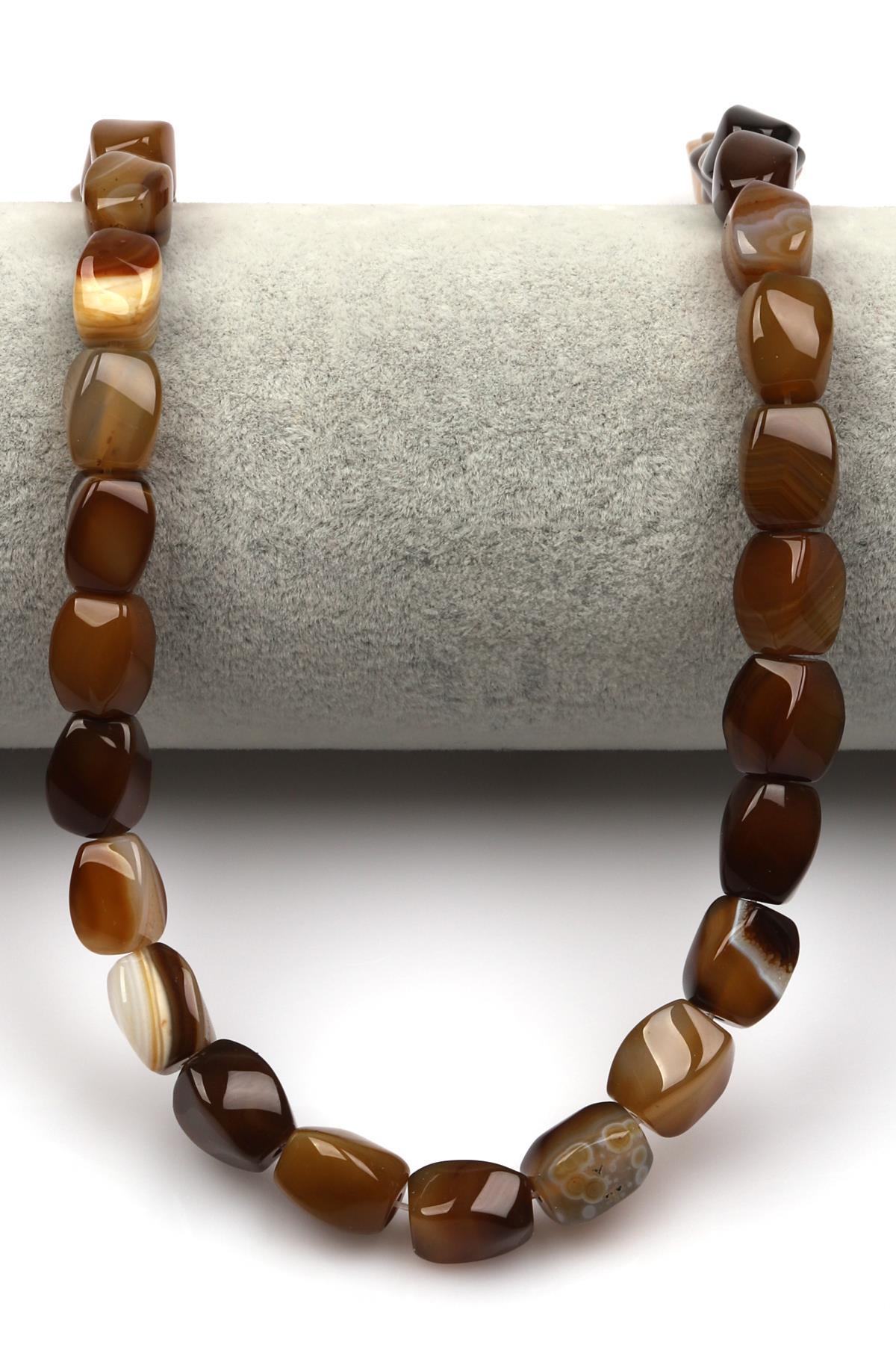 Akik Doğaltaş Dizi 8 x 11 mm Burgu Kesim