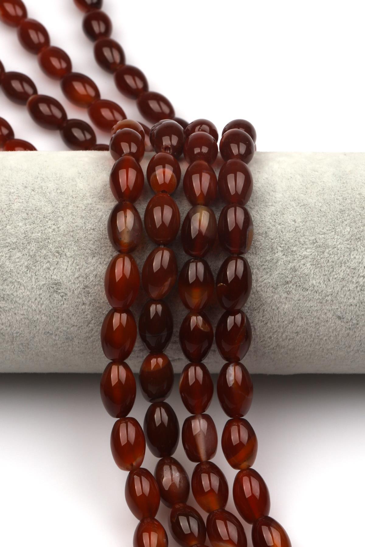 Akik Doğaltaş Dizi 8 x 12 mm Arpa Kesim