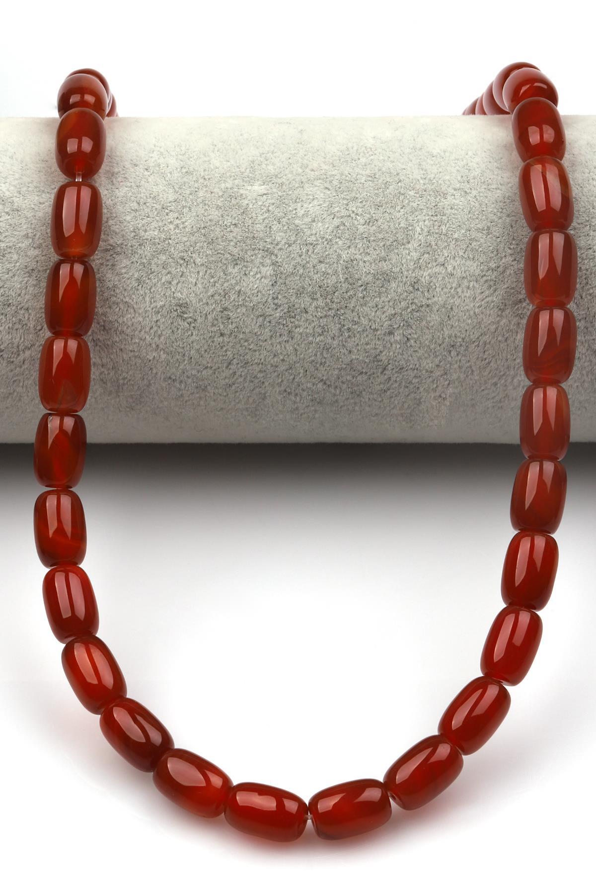 Akik Doğaltaş Dizi 8 x 12 mm Boru Kesim