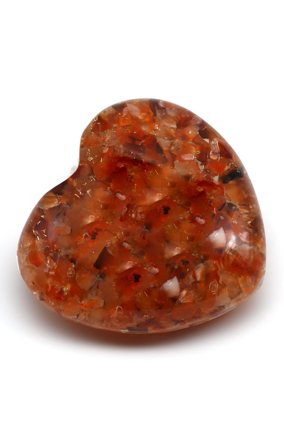 Akik Taşından Orgonit Kalp