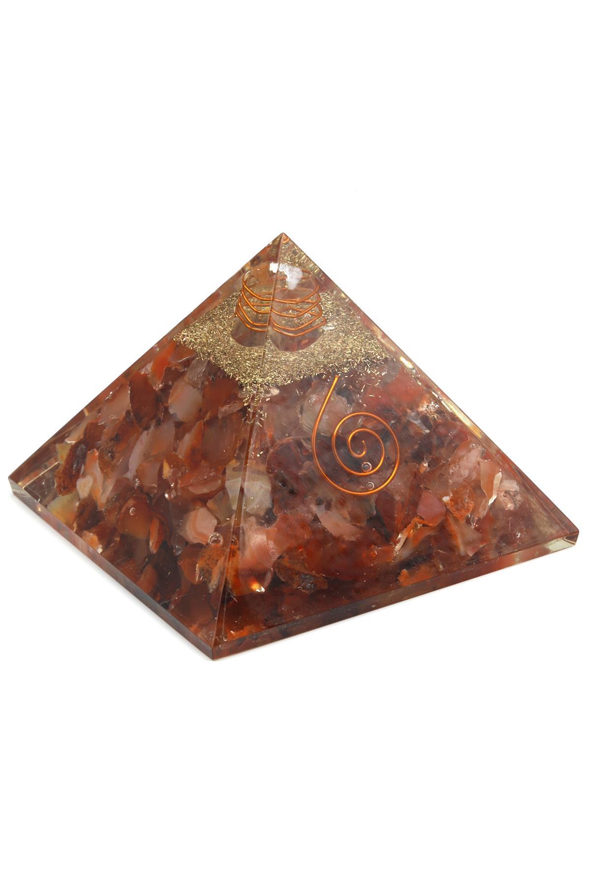 Akik Taşından Orgonit Piramit