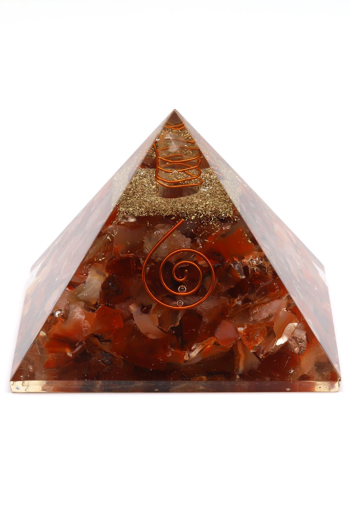 Akik Taşından Orgonit Piramit