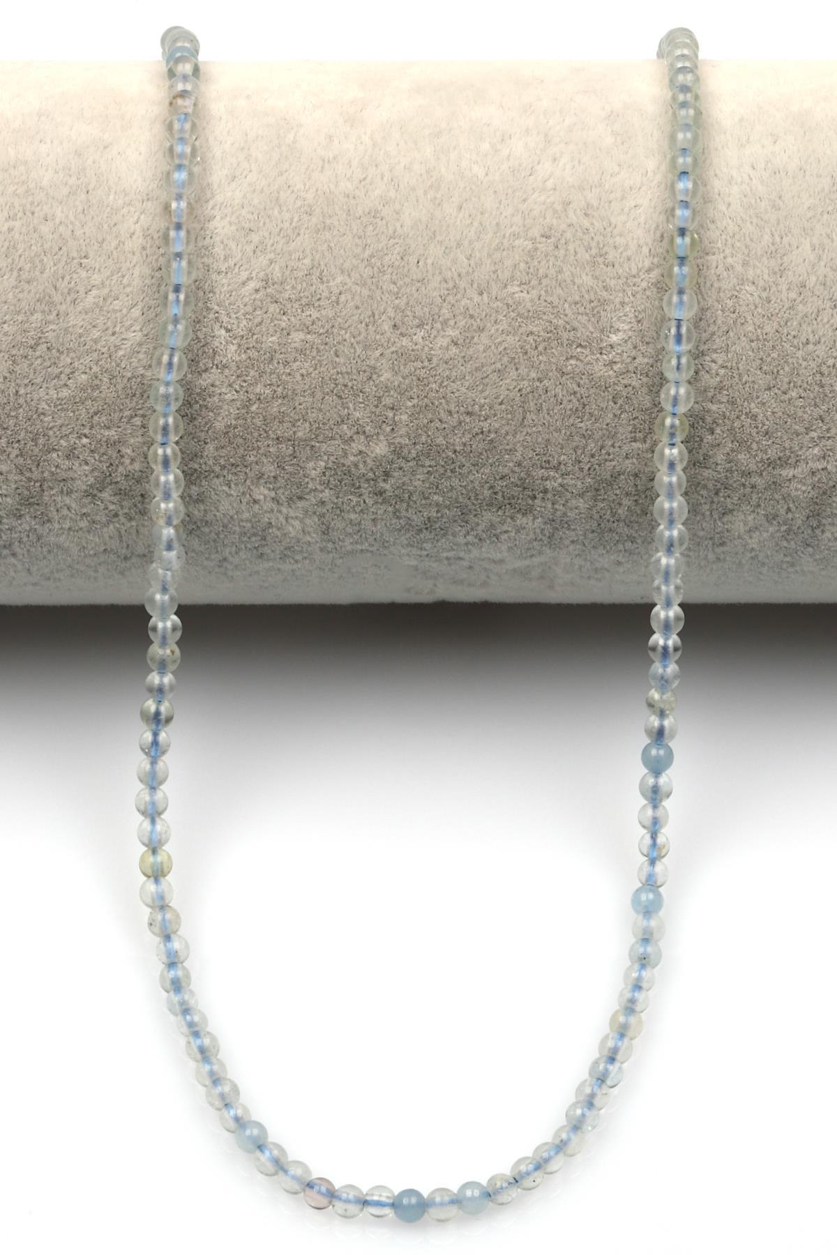 Akuamarin Doğal Taş Dizi 3 mm Küre Kesim