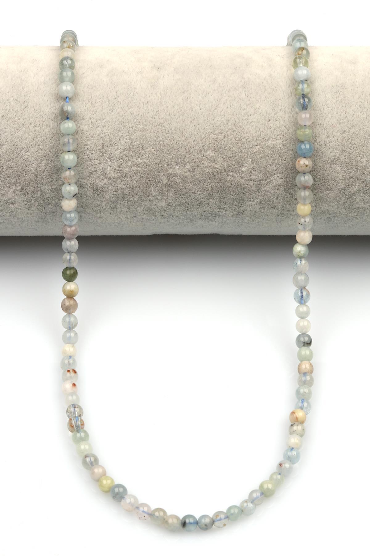 Akuamarin-Heliodor Doğaltaş Dizi 4 mm Küre Kesim