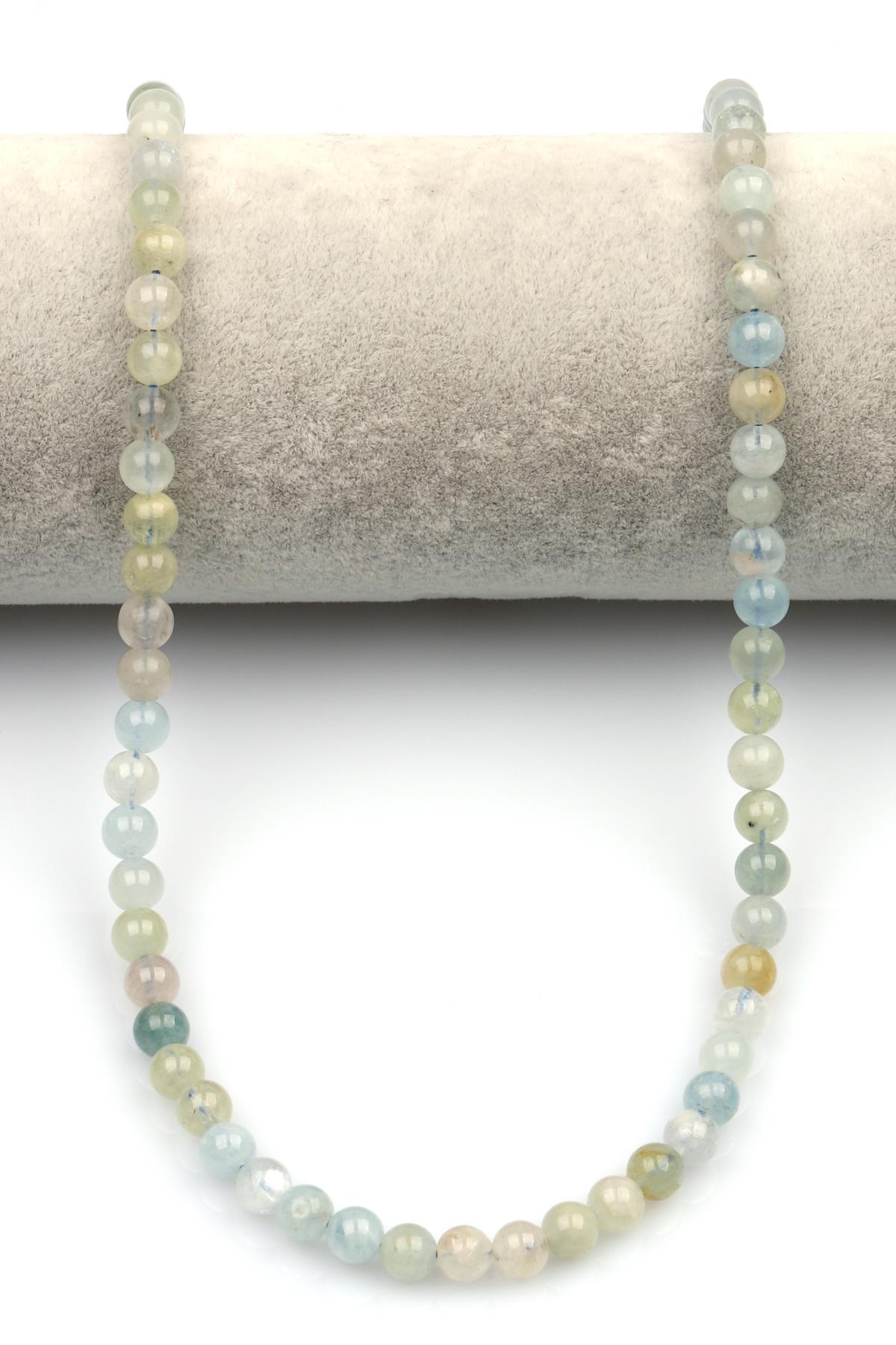 Akuamarin-Heliodor Doğaltaş Dizi 6 mm Küre Kesim