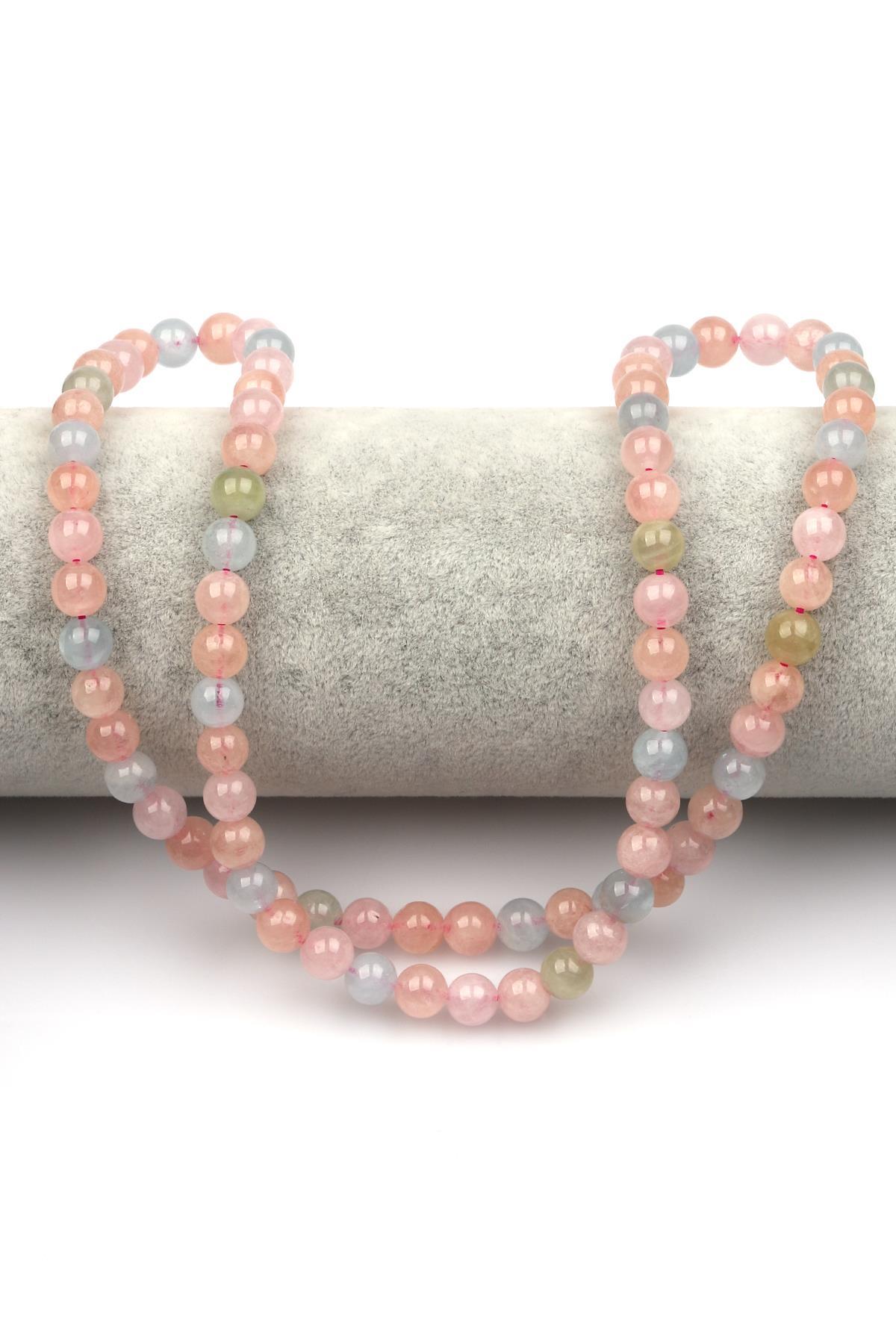 Akuamarin - Morganit - Heliodor Doğal Taş Dizi 6 mm Küre Kesim