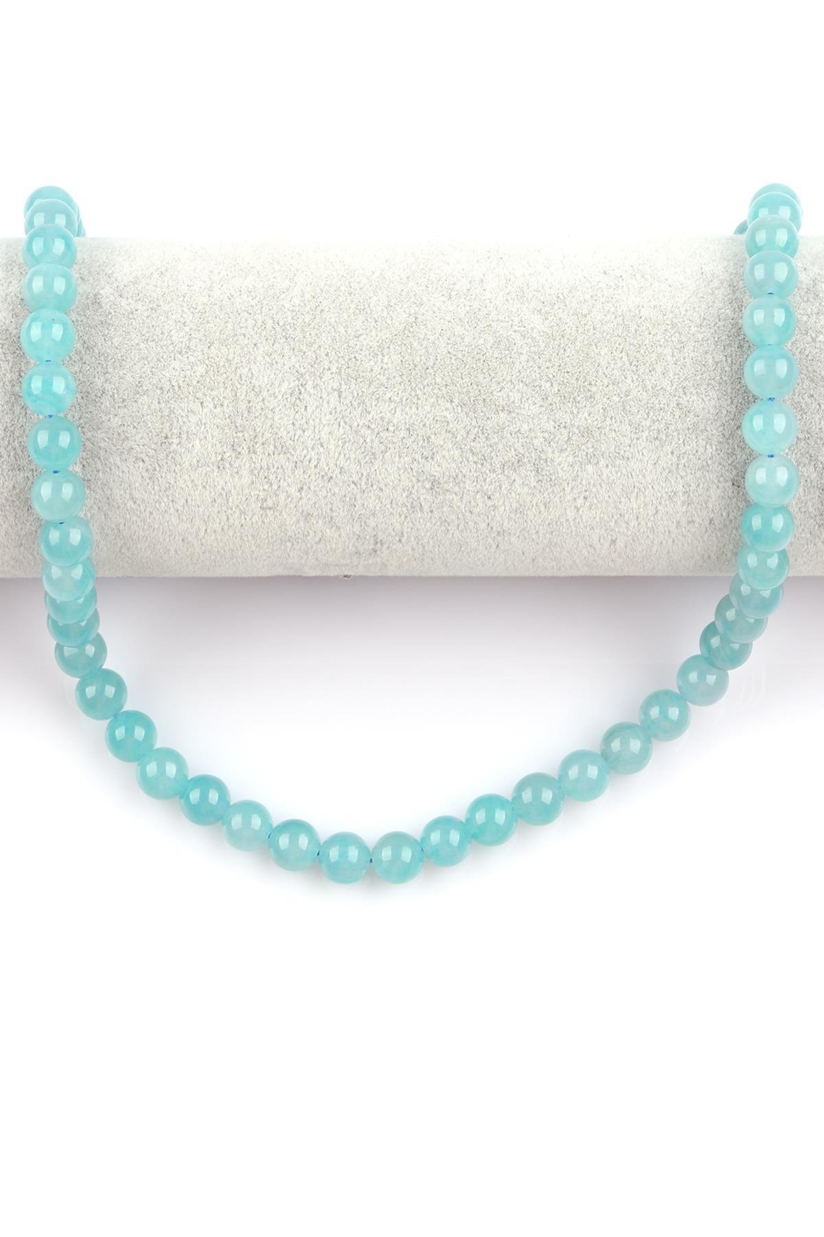 Amazonit ( AAA Kalite ) Doğal Taş Dizi 8 mm Küre Kesim