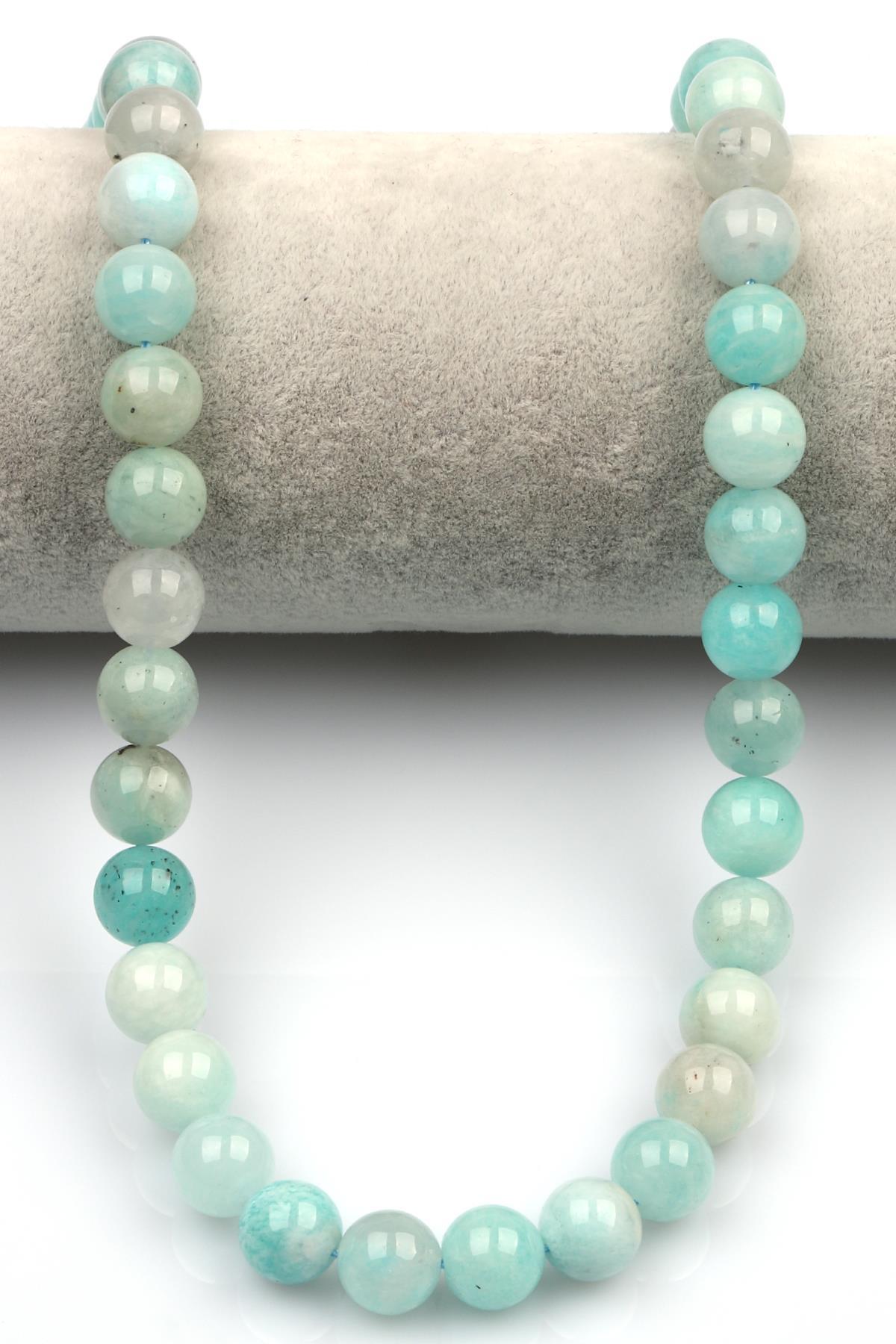 Amazonit Doğal Taş Dizi 10 mm Küre Kesim