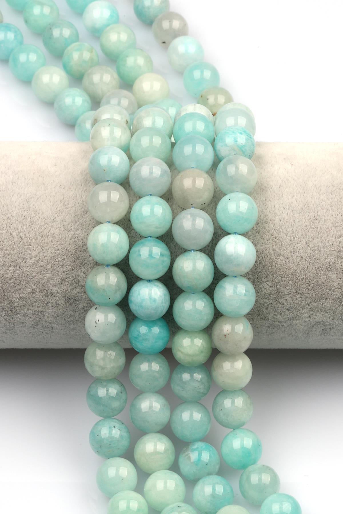 Amazonit Doğal Taş Dizi 10 mm Küre Kesim