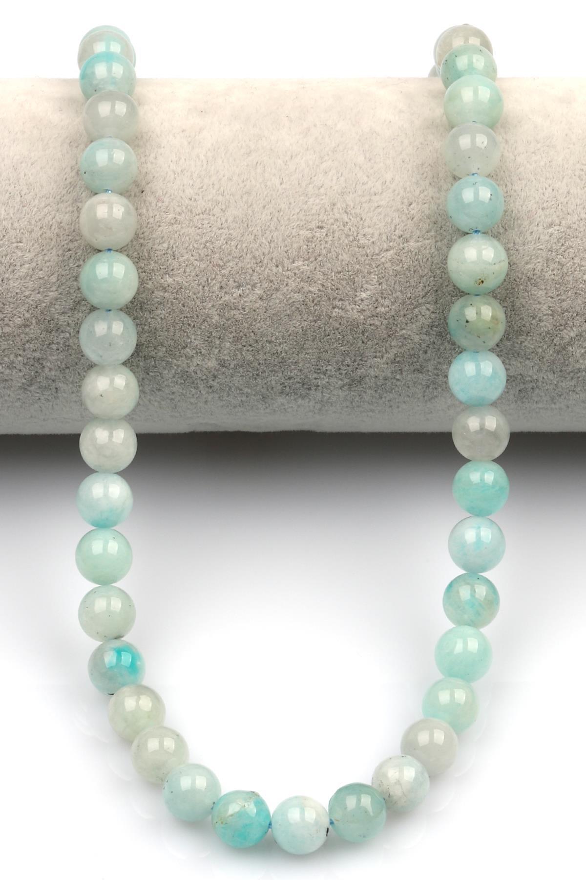 Amazonit Doğal Taş Dizi 8 mm Küre Kesim